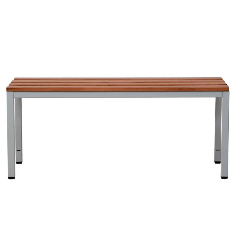 PROREGAL Sitzbank Seal Freistehend Grau/Buche Ohne Rückenlehne HxBxT 40 x 100 x 40 cm Holz von PROREGAL