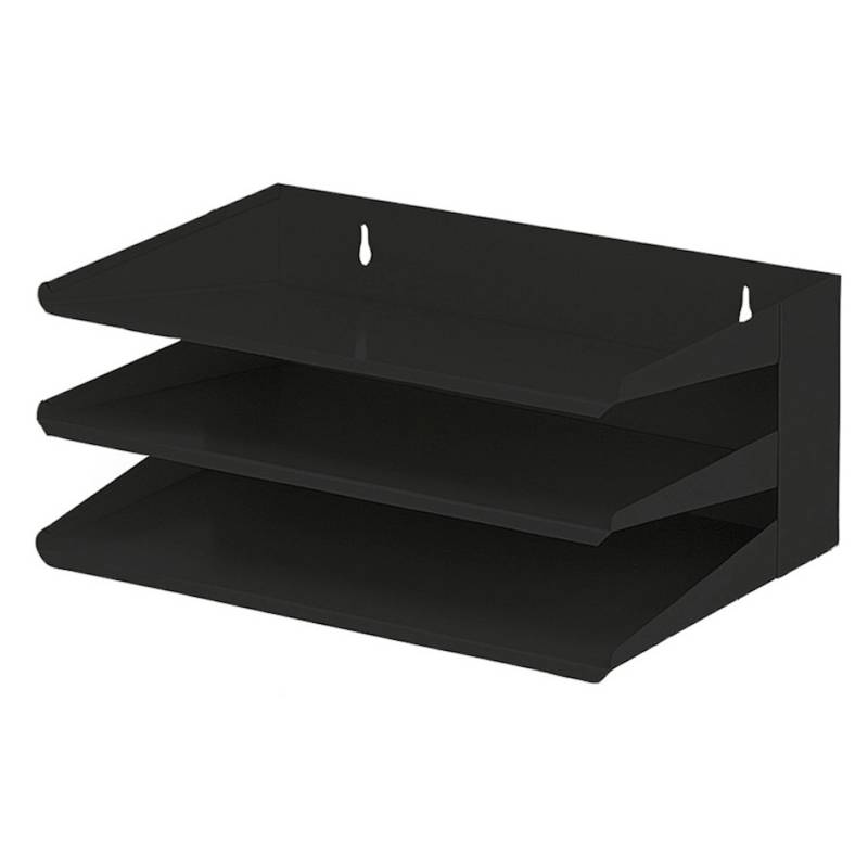 PROREGAL Sortierregal Aus Metall Mit 3 Fächern HxBxT 16 x 38 x 25 cm Bis DIN A4-Format Schwarz von PROREGAL