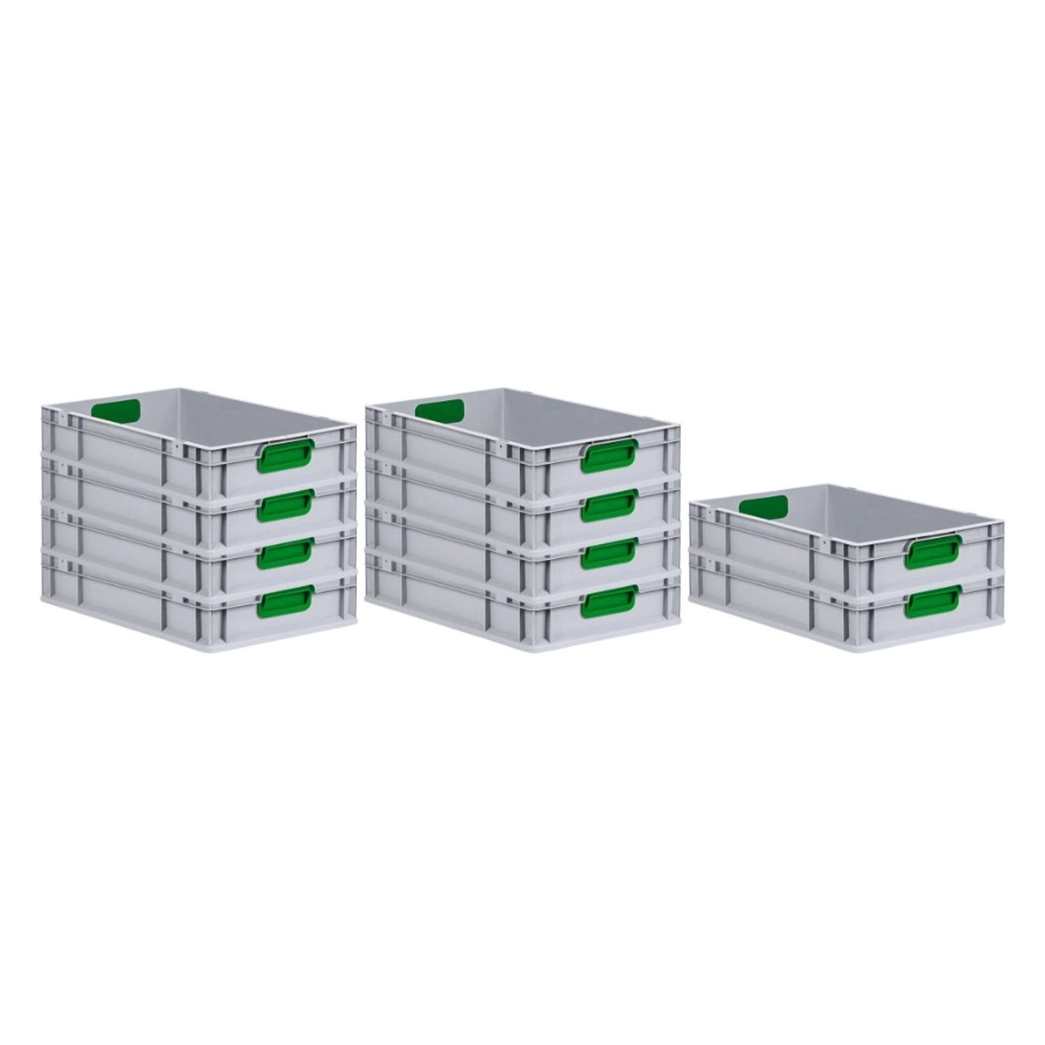 PROREGAL Spar Set 10x Eurobox Nextgen Color HxBxT 12 x 40 x 60 cm 23 Liter Griffe Grün Geschlossen Glatter Boden Eurobehälter Transportbox PROREGAL Spar Set 10x Eurobox Nextgen Color HxBxT 12 x 40 x 60 cm 23 Liter Griffe Grün Geschlossen Glatter Boden Eurobehälter Transportbox von PROREGAL