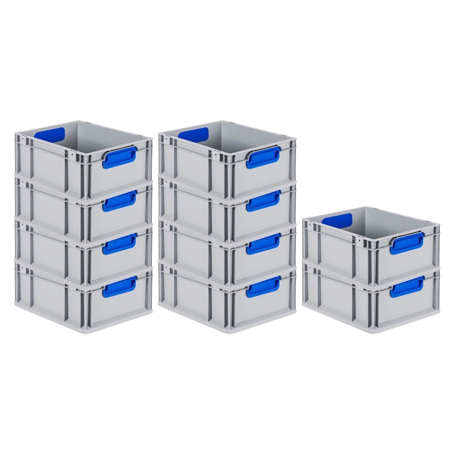PROREGAL Spar Set 10x Eurobox Nextgen Color HxBxT 17 x 30 x 40 cm 16 Liter Griffe Blau Geschlossen Glatter Boden Eurobehälter Transportbox PROREGAL Spar Set 10x Eurobox Nextgen Color HxBxT 17 x 30 x 40 cm 16 Liter Griffe Blau Geschlossen Glatter Boden Eurobehälter Transportbox von PROREGAL