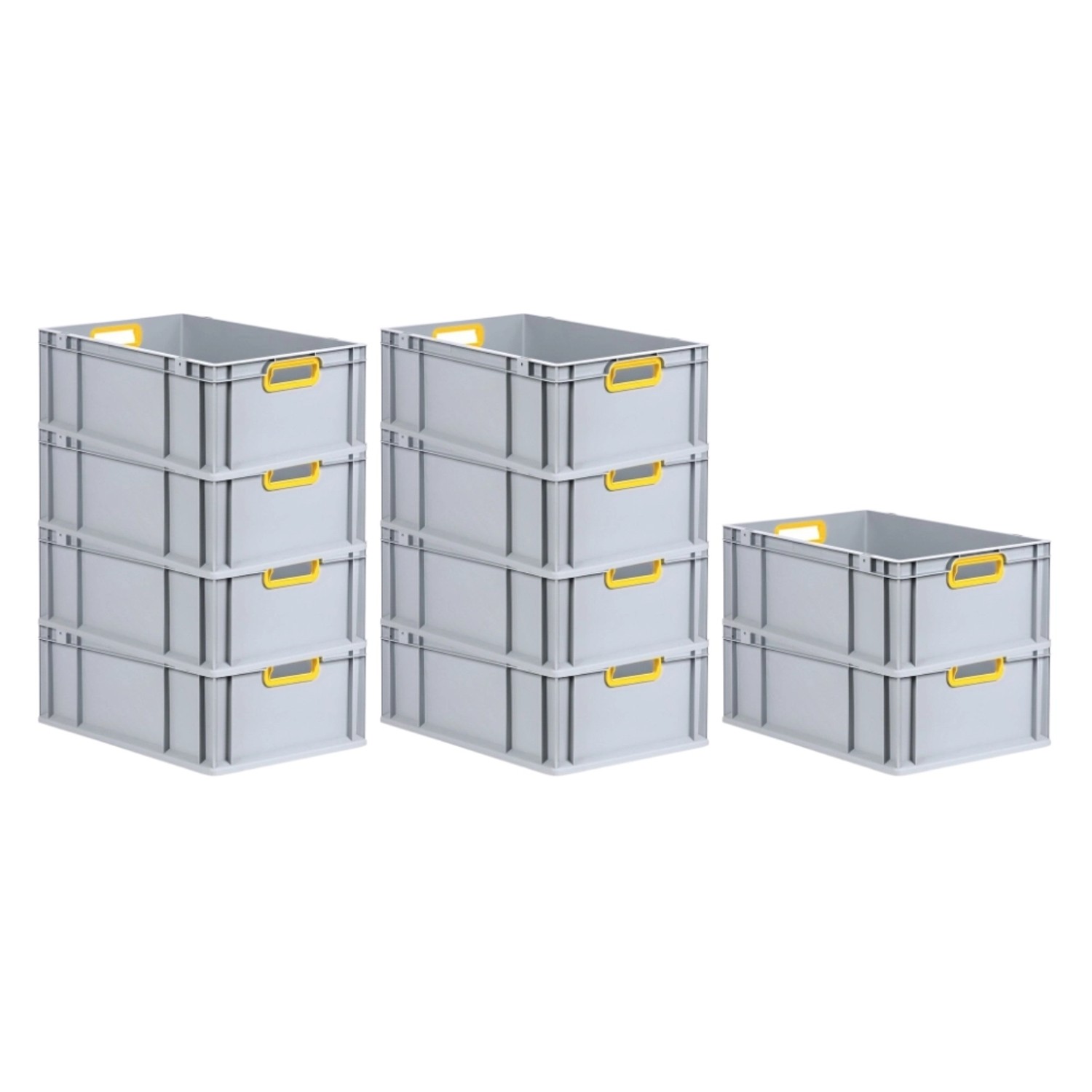 PROREGAL Spar Set 10x Eurobox Nextgen Color HxBxT 22 x 40 x 60 cm 44 Liter Griffe Gelb Offen Verstärkter Boden Eurobehälter Transportbox PROREGAL Spar Set 10x Eurobox Nextgen Color HxBxT 22 x 40 x 60 cm 44 Liter Griffe Gelb Offen Verstärkter Boden Eurobehälter Transportbox von PROREGAL