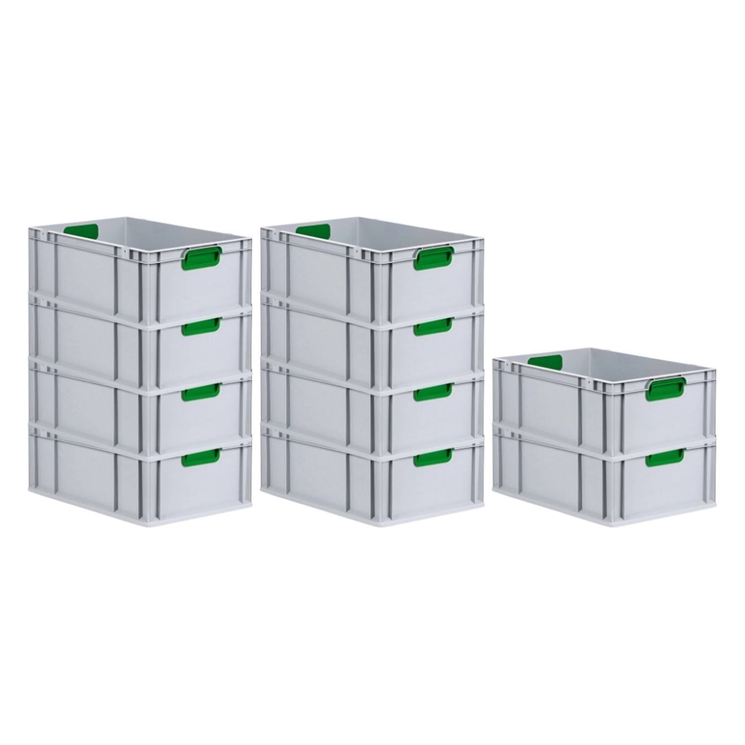 PROREGAL Spar Set 10x Eurobox Nextgen Color HxBxT 22 x 40 x 60 cm 44 Liter Griffe Grün Geschlossen Verstärkter Boden Eurobehälter Transportbox PROREGAL Spar Set 10x Eurobox Nextgen Color HxBxT 22 x 40 x 60 cm 44 Liter Griffe Grün Geschlossen Verstärkter Boden Eurobehälter Transportbox von PROREGAL