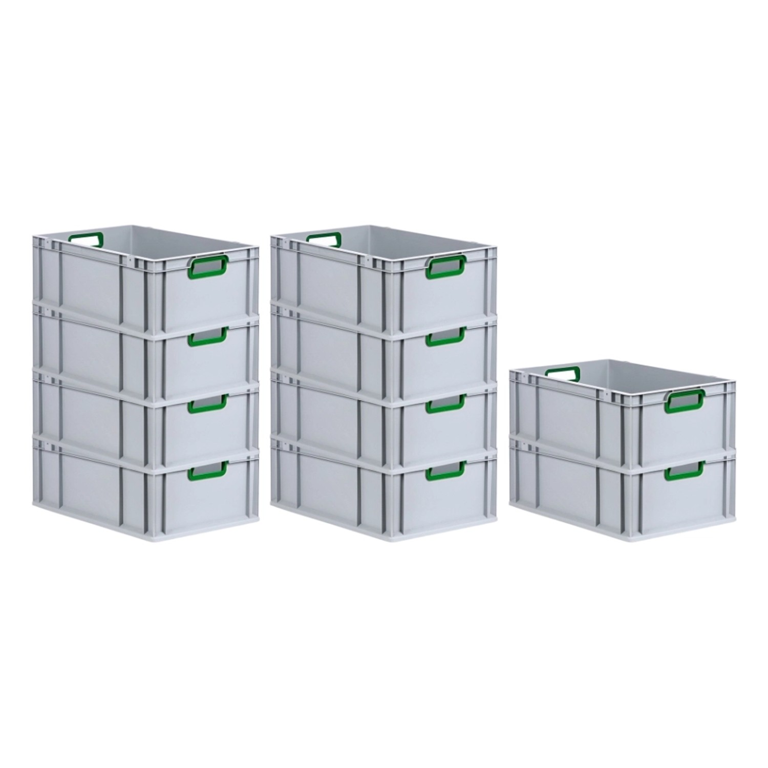 PROREGAL Spar Set 10x Eurobox Nextgen Color HxBxT 22 x 40 x 60 cm 44 Liter Griffe Grün Offen Verstärkter Boden Eurobehälter Transportbox PROREGAL Spar Set 10x Eurobox Nextgen Color HxBxT 22 x 40 x 60 cm 44 Liter Griffe Grün Offen Verstärkter Boden Eurobehälter Transportbox von PROREGAL