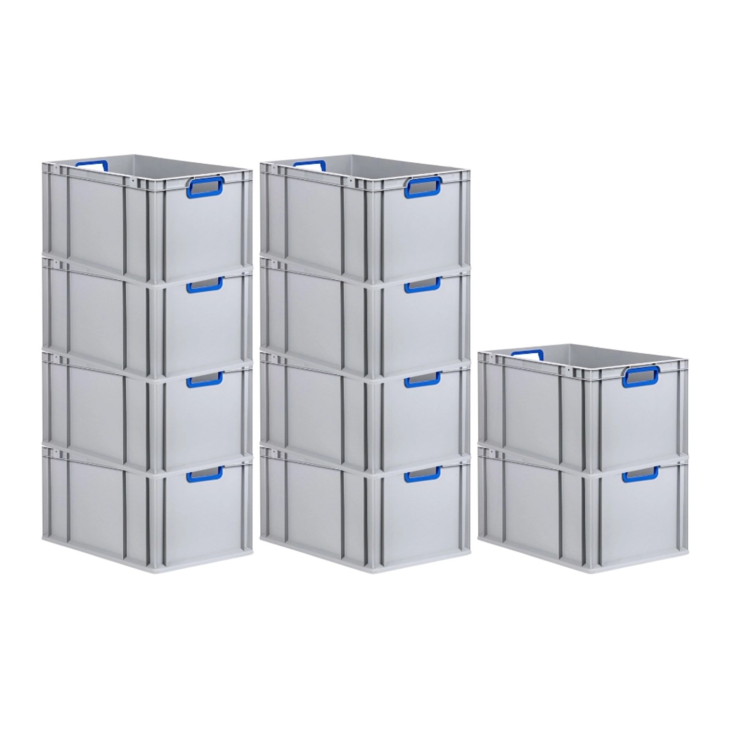 PROREGAL Spar Set 10x Eurobox Nextgen Color HxBxT 32 x 40 x 60 cm 65 Liter Griffe Blau Offen Verstärkter Boden Eurobehälter Transportbox PROREGAL Spar Set 10x Eurobox Nextgen Color HxBxT 32 x 40 x 60 cm 65 Liter Griffe Blau Offen Verstärkter Boden Eurobehälter Transportbox von PROREGAL