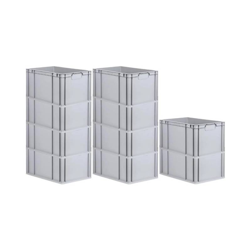 PROREGAL Spar Set 10x Eurobox Nextgen Economy Griffe Geschlossen HxBxT 32 x 40 x 60 cm 65 Liter Eurobehälter Transportbox Transportbehälter von PROREGAL