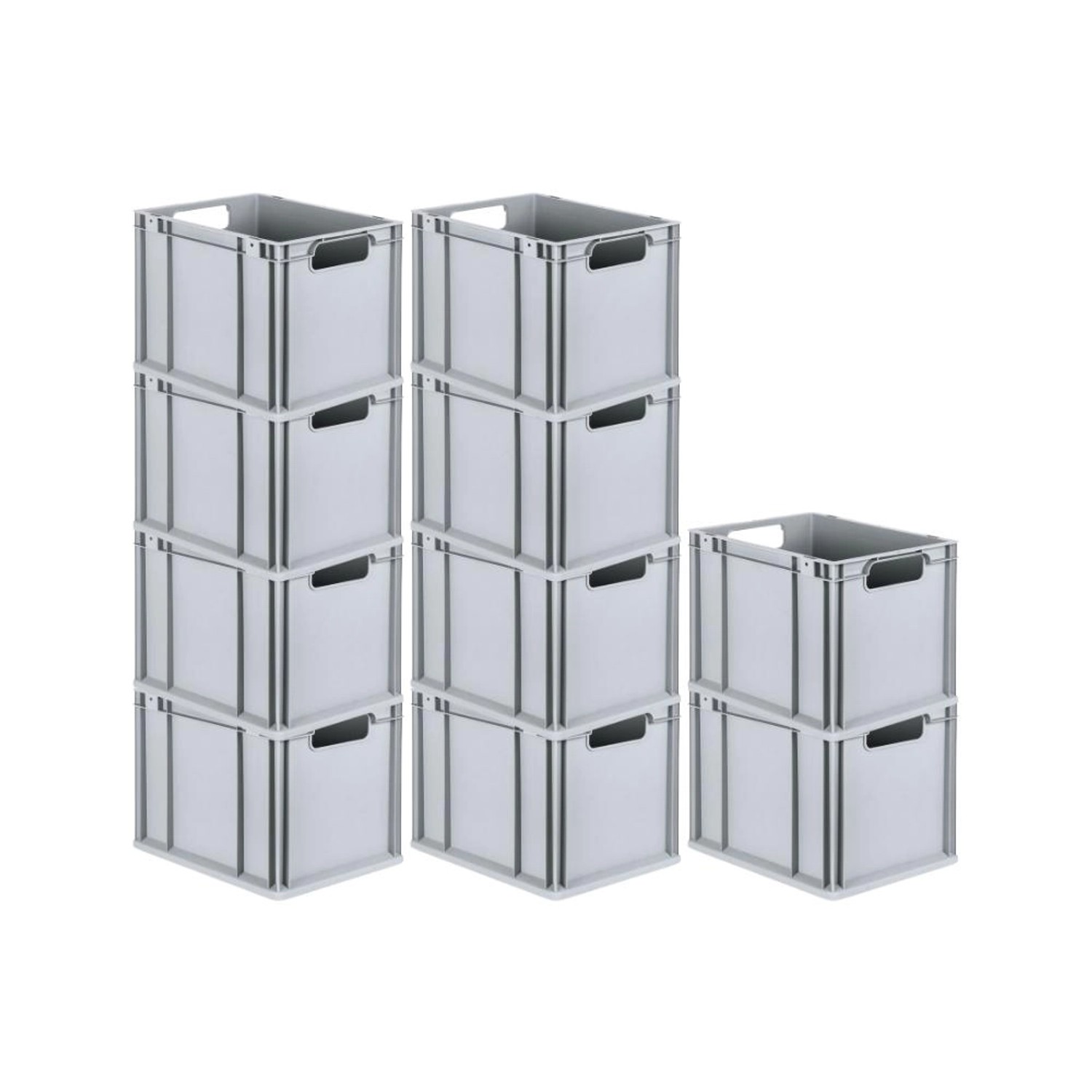 PROREGAL Spar Set 10x Eurobox Nextgen Economy Griffe Offen HxBxT 32 x 30 x 40 cm 30 Liter Eurobehälter Transportbox Transportbehälter von PROREGAL
