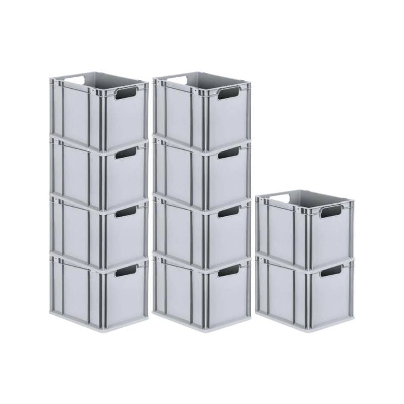 PROREGAL Spar Set 10x Eurobox Nextgen Economy Griffe Offen HxBxT 32 x 30 x 40 cm 30 Liter Eurobehälter Transportbox Transportbehälter von PROREGAL