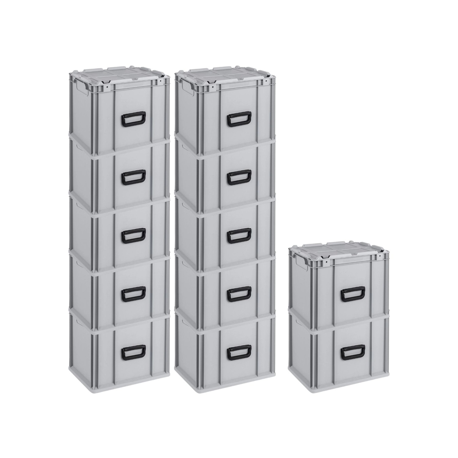 SuperSparSet 12 x Eurobox NextGen Portable HxBxT 33,5 x 30 x 40 cm 30 Liter Eurobehälter Transportbox Transportbehälter Stapelbehälter von PROREGAL