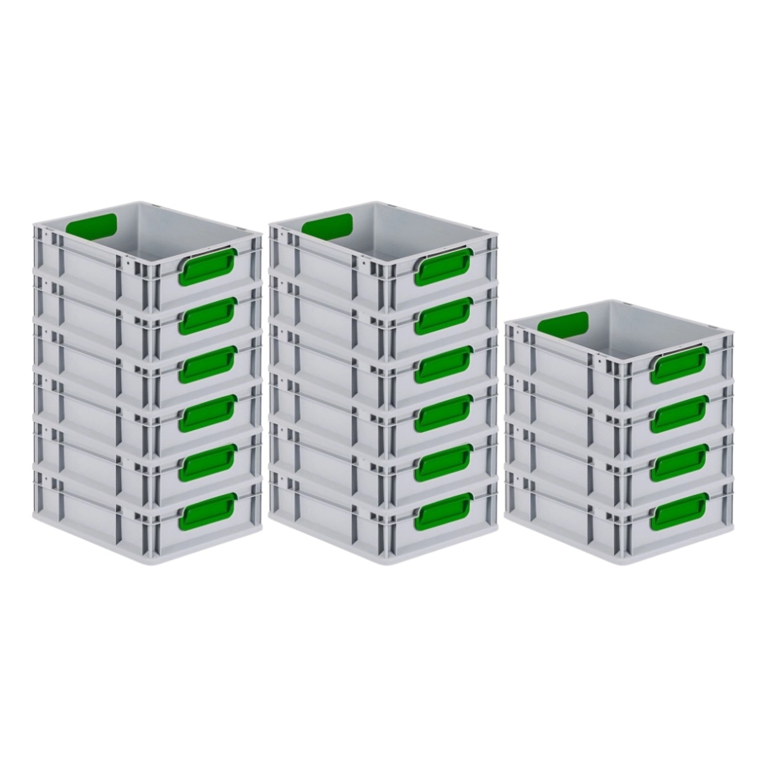 PROREGAL Spar Set 16x Eurobox Nextgen Color HxBxT 12 x 30 x 40 cm 11 Liter Griffe Grün Geschlossen Glatter Boden Eurobehälter Transportbox PROREGAL Spar Set 16x Eurobox Nextgen Color HxBxT 12 x 30 x 40 cm 11 Liter Griffe Grün Geschlossen Glatter Boden Eurobehälter Transportbox von PROREGAL