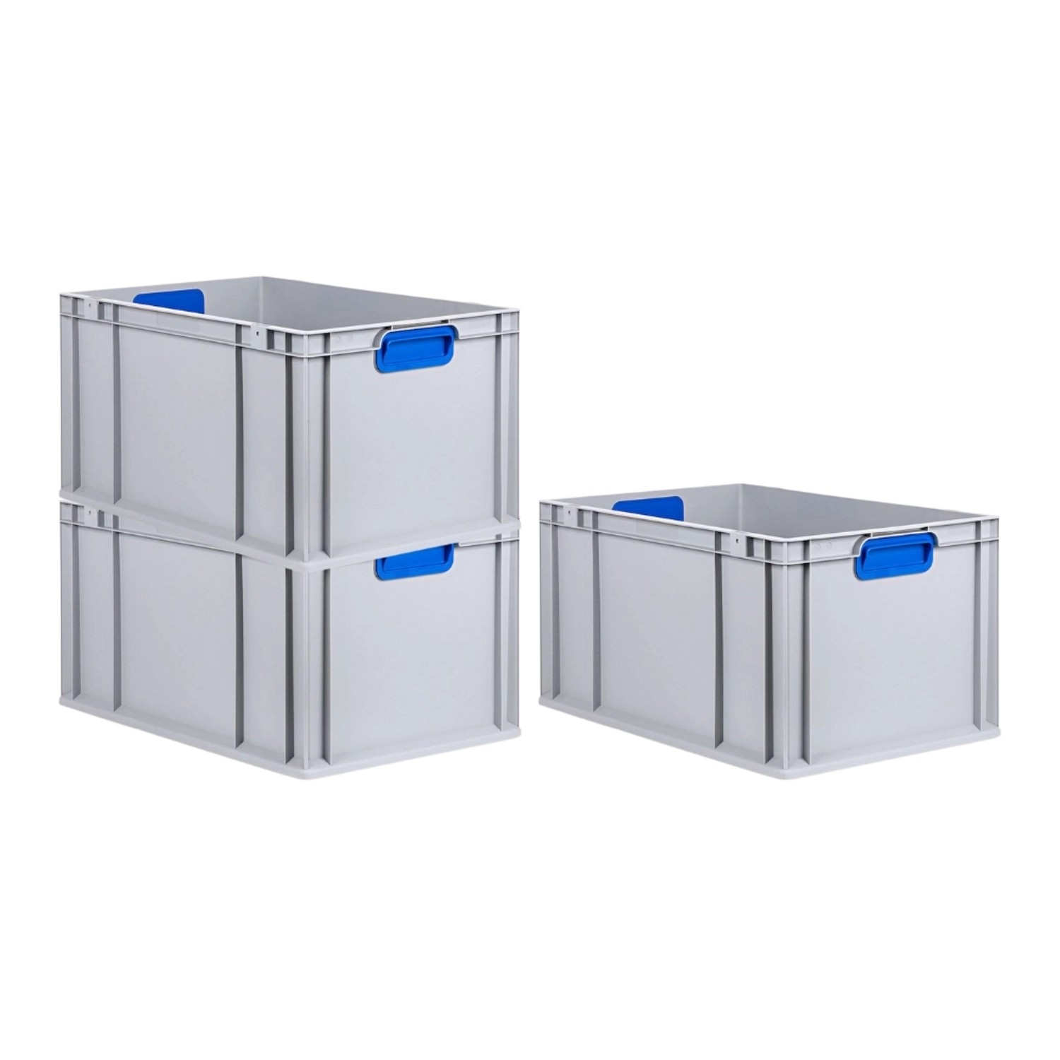 PROREGAL Spar Set 3x Eurobox Nextgen Color HxBxT 32 x 40 x 60 cm 65 Liter Griffe Blau Geschlossen Verstärkter Boden Eurobehälter Transportbox PROREGAL Spar Set 3x Eurobox Nextgen Color HxBxT 32 x 40 x 60 cm 65 Liter Griffe Blau Geschlossen Verstärkter Boden Eurobehälter Transportbox von PROREGAL