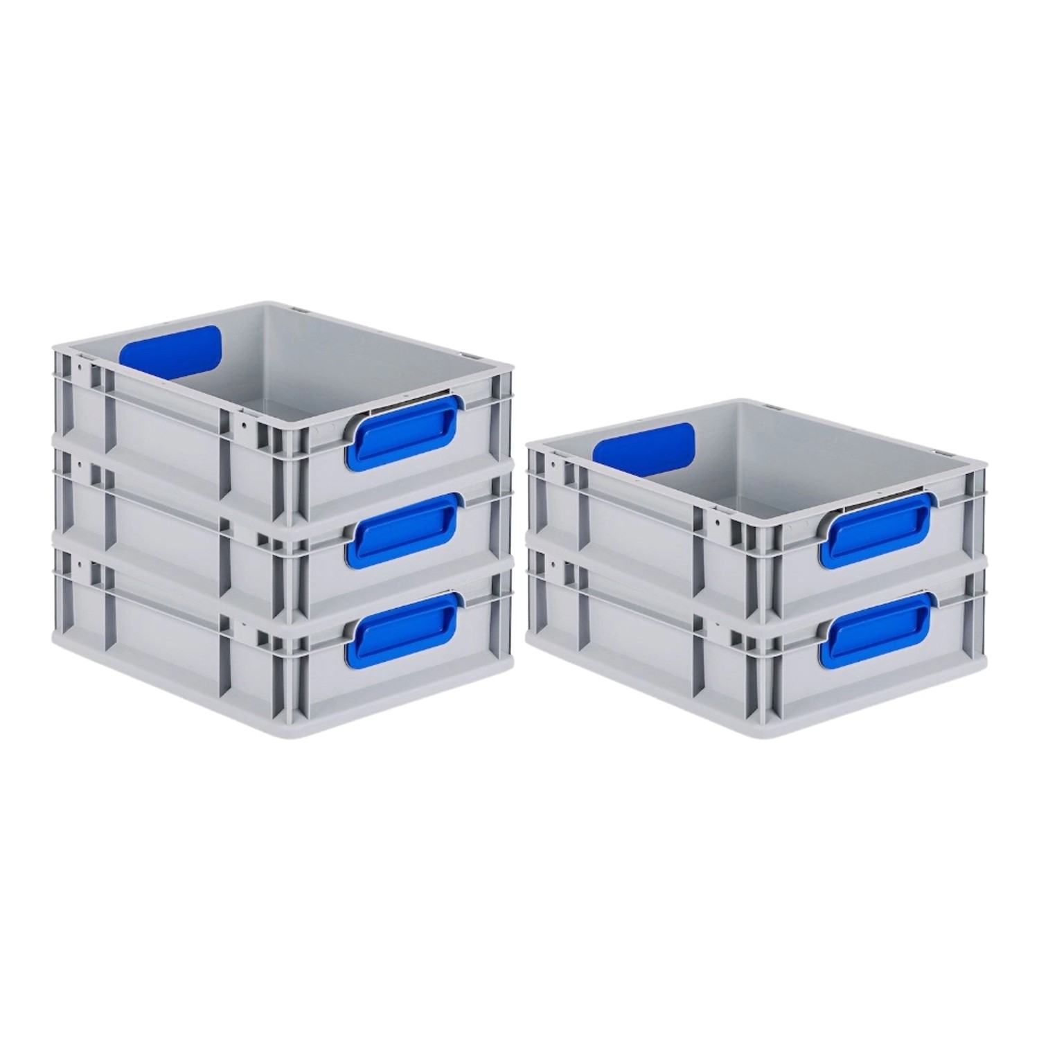 PROREGAL Spar Set 5x Eurobox Nextgen Color HxBxT 12 x 30 x 40 cm 11 Liter Griffe Blau Geschlossen Glatter Boden Eurobehälter Transportbox PROREGAL Spar Set 5x Eurobox Nextgen Color HxBxT 12 x 30 x 40 cm 11 Liter Griffe Blau Geschlossen Glatter Boden Eurobehälter Transportbox von PROREGAL