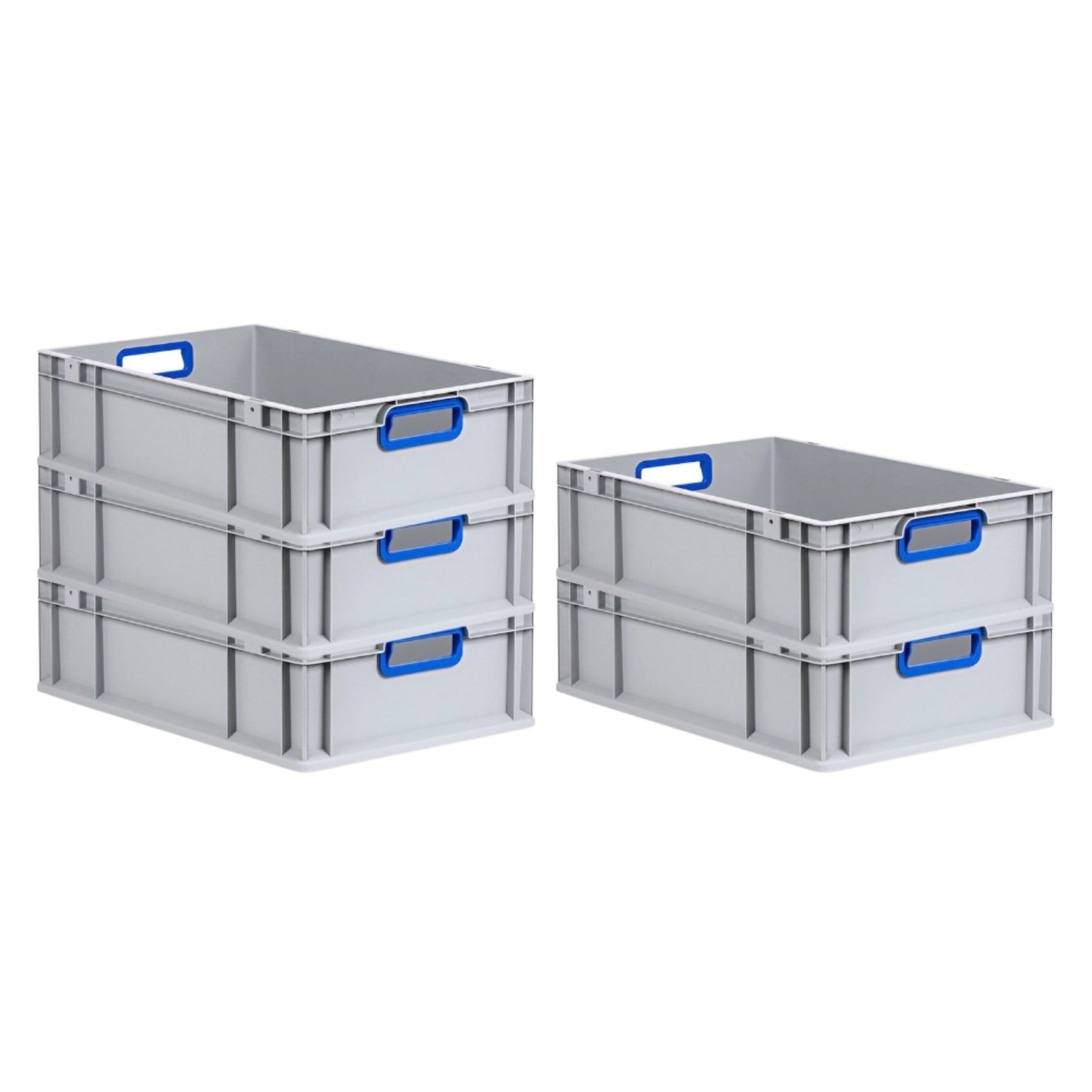 PROREGAL Spar Set 5x Eurobox Nextgen Color HxBxT 17 x 40 x 60 cm 34 Liter Griffe Blau Offen Glatter Boden Eurobehälter Transportbox PROREGAL Spar Set 5x Eurobox Nextgen Color HxBxT 17 x 40 x 60 cm 34 Liter Griffe Blau Offen Glatter Boden Eurobehälter Transportbox von PROREGAL