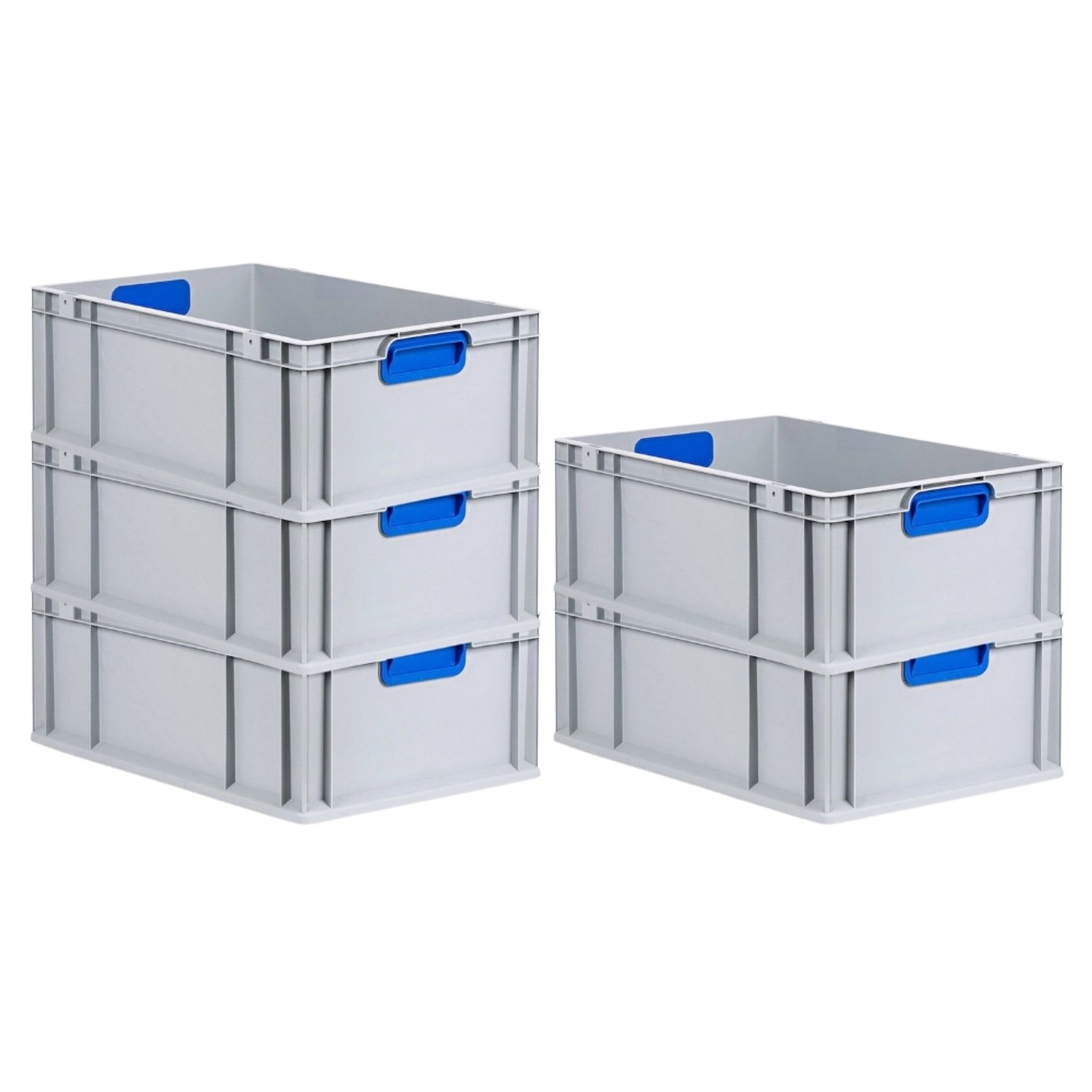 PROREGAL Spar Set 5x Eurobox Nextgen Color HxBxT 22 x 40 x 60 cm 44 Liter Griffe Blau Geschlossen Verstärkter Boden Eurobehälter Transportbox PROREGAL Spar Set 5x Eurobox Nextgen Color HxBxT 22 x 40 x 60 cm 44 Liter Griffe Blau Geschlossen Verstärkter Boden Eurobehälter Transportbox von PROREGAL
