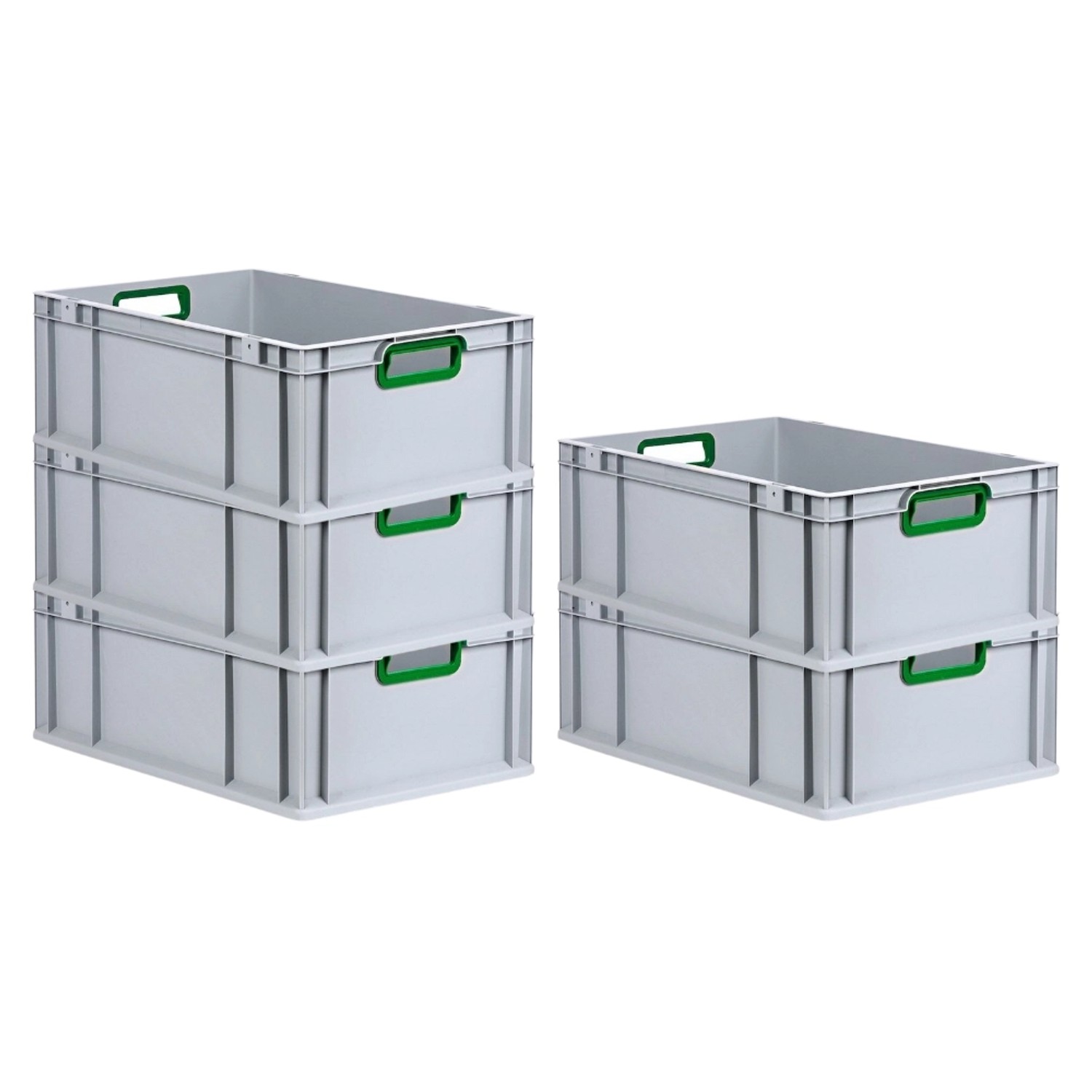 PROREGAL Spar Set 5x Eurobox Nextgen Color HxBxT 22 x 40 x 60 cm 44 Liter Griffe Grün Offen Verstärkter Boden Eurobehälter Transportbox PROREGAL Spar Set 5x Eurobox Nextgen Color HxBxT 22 x 40 x 60 cm 44 Liter Griffe Grün Offen Verstärkter Boden Eurobehälter Transportbox von PROREGAL