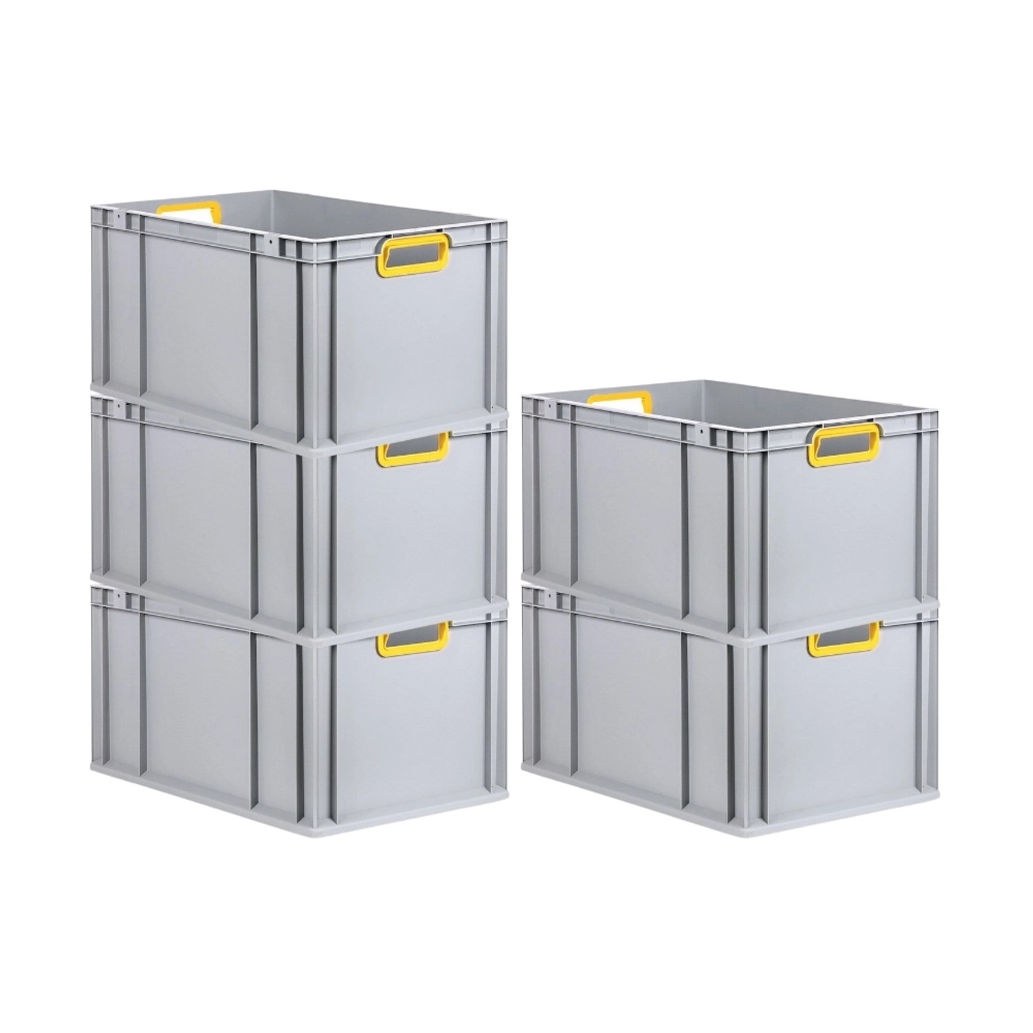 PROREGAL Spar Set 5x Eurobox Nextgen Color HxBxT 32 x 40 x 60 cm 65 Liter Griffe Gelb Offen Verstärkter Boden Eurobehälter Transportbox PROREGAL Spar Set 5x Eurobox Nextgen Color HxBxT 32 x 40 x 60 cm 65 Liter Griffe Gelb Offen Verstärkter Boden Eurobehälter Transportbox von PROREGAL