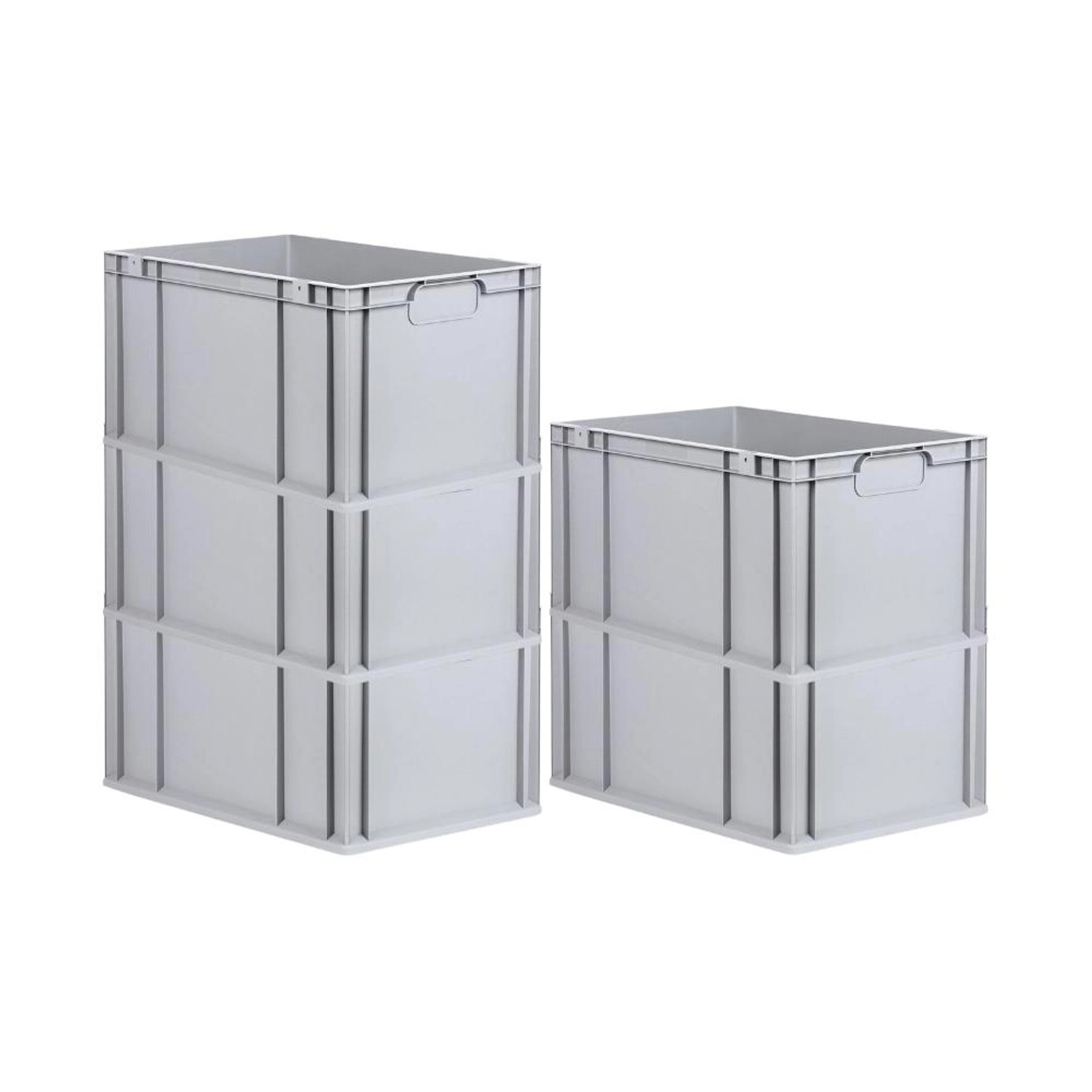 PROREGAL Spar Set 5x Eurobox Nextgen Economy Griffe Geschlossen HxBxT 32 x 40 x 60 cm 65 Liter Eurobehälter Transportbox Transportbehälter von PROREGAL