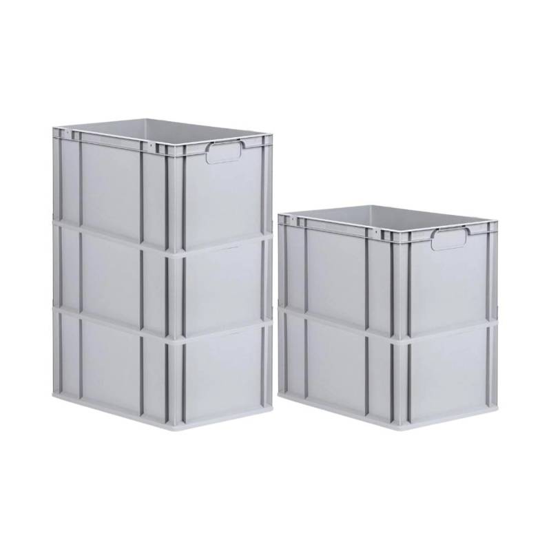 PROREGAL Spar Set 5x Eurobox Nextgen Economy Griffe Geschlossen HxBxT 32 x 40 x 60 cm 65 Liter Eurobehälter Transportbox Transportbehälter von PROREGAL