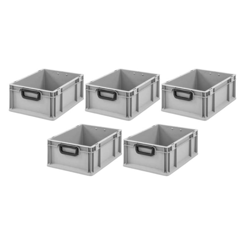 PROREGAL Spar Set 5x Eurobox Nextgen Portable Duo HxBxT 17 x 30 x 40 cm 16 Liter Eurobehälter Transportbox Transportbehälter Stapelbehälter von PROREGAL