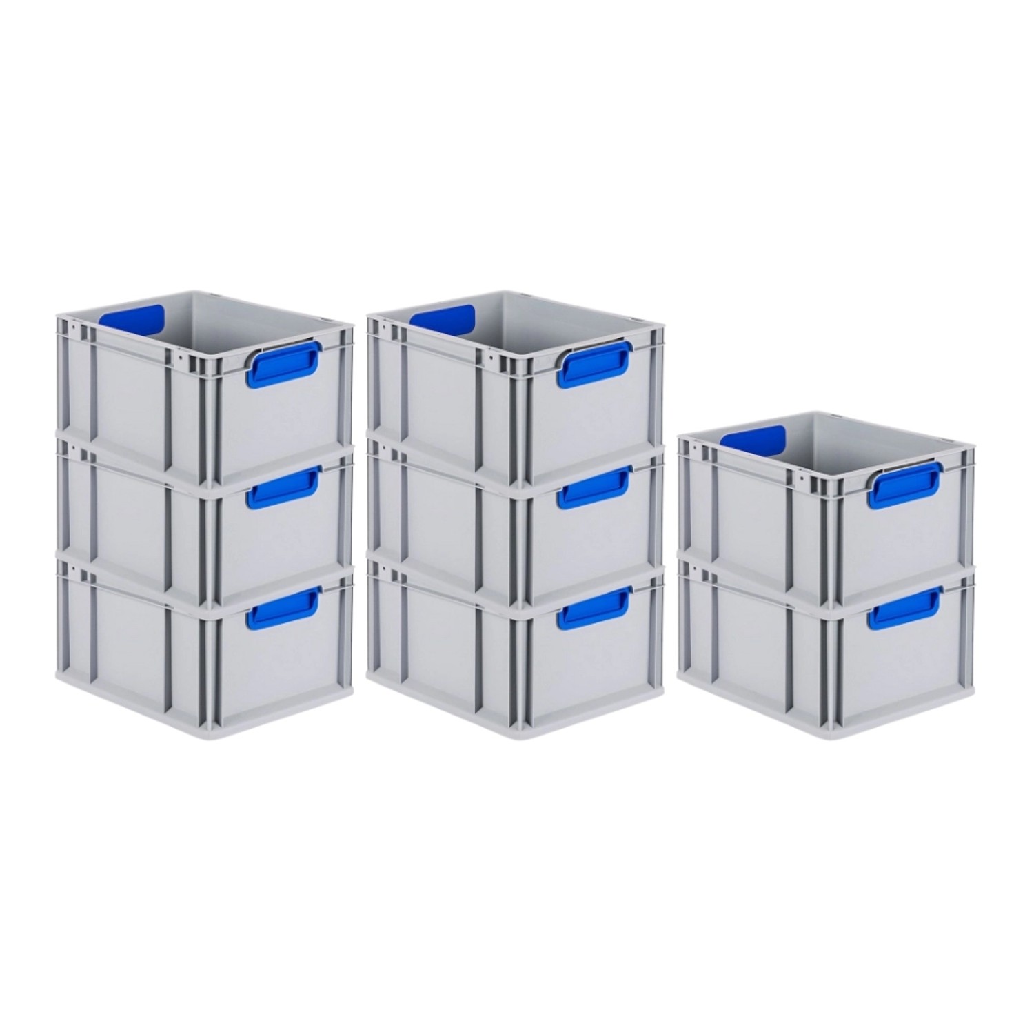 PROREGAL Spar Set 8x Eurobox Nextgen Color HxBxT 22 x 30 x 40 cm 20 Liter Griffe Blau Geschlossen Glatter Boden Eurobehälter Transportbox PROREGAL Spar Set 8x Eurobox Nextgen Color HxBxT 22 x 30 x 40 cm 20 Liter Griffe Blau Geschlossen Glatter Boden Eurobehälter Transportbox von PROREGAL
