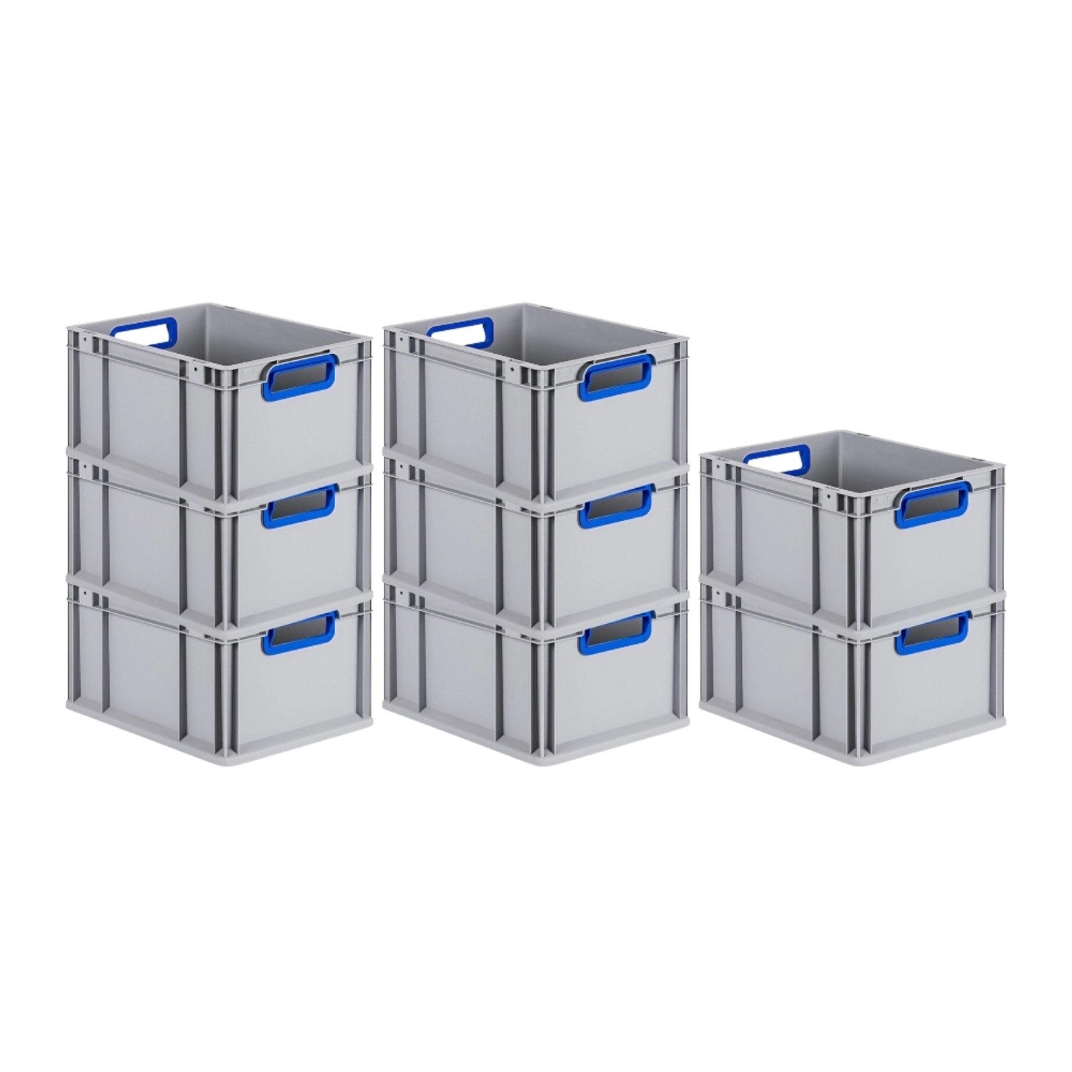PROREGAL Spar Set 8x Eurobox Nextgen Color HxBxT 22 x 30 x 40 cm 20 Liter Griffe Blau Offen Glatter Boden Eurobehälter Transportbox PROREGAL Spar Set 8x Eurobox Nextgen Color HxBxT 22 x 30 x 40 cm 20 Liter Griffe Blau Offen Glatter Boden Eurobehälter Transportbox von PROREGAL