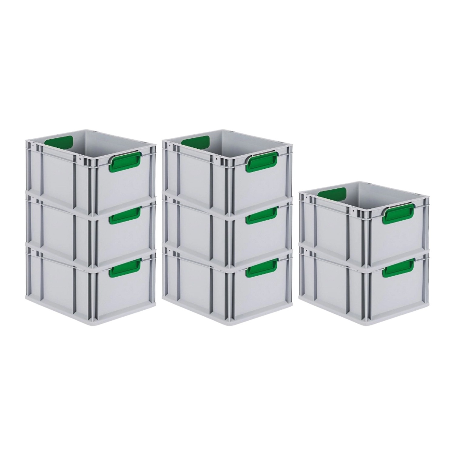 PROREGAL Spar Set 8x Eurobox Nextgen Color HxBxT 22 x 30 x 40 cm 20 Liter Griffe Grün Geschlossen Glatter Boden Eurobehälter Transportbox PROREGAL Spar Set 8x Eurobox Nextgen Color HxBxT 22 x 30 x 40 cm 20 Liter Griffe Grün Geschlossen Glatter Boden Eurobehälter Transportbox von PROREGAL