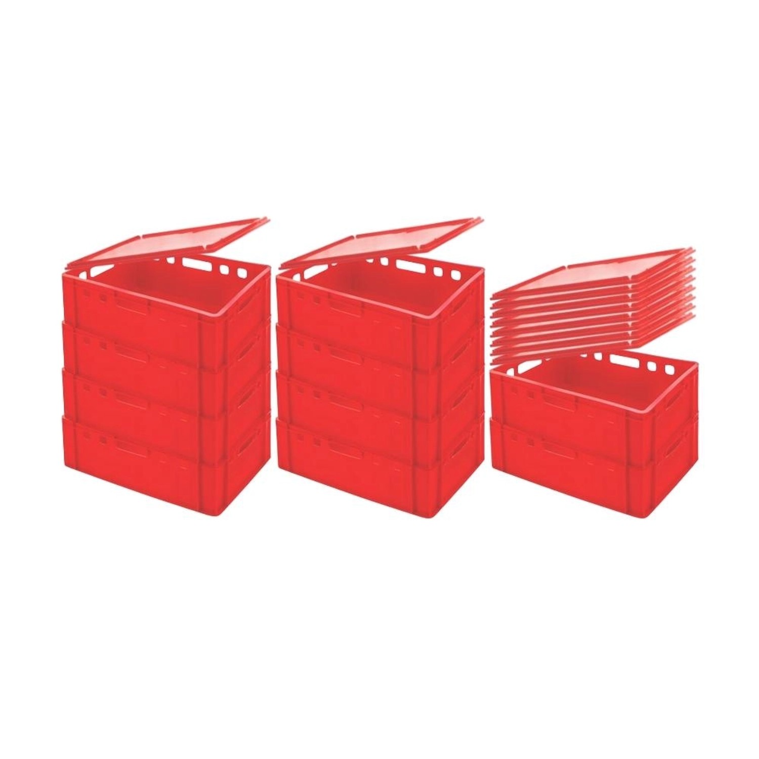 PROREGAL SparSet 10x Eurobehälter Fleischerkasten E2 mit Auflagedeckel HxBxT 20 x 40 x 60 cm 41 Liter Rot Fleischerkiste Fleischkiste Metzgerkiste PROREGAL SparSet 10x Eurobehälter Fleischerkasten E2 mit Auflagedeckel HxBxT 20 x 40 x 60 cm 41 Liter Rot Fleischerkiste Fleischkiste Metzgerkiste von PROREGAL