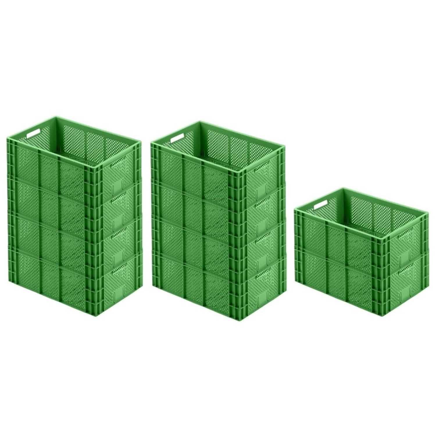 PROREGAL SparSet 10x Eurobehälter Obst- und Gemüsekasten HxBxT 22 x 40 x 60 cm 43 Liter Grün Obst-Gemüsekiste Obstkorb Transportbox PROREGAL SparSet 10x Eurobehälter Obst- und Gemüsekasten HxBxT 22 x 40 x 60 cm 43 Liter Grün Obst-Gemüsekiste Obstkorb Transportbox von PROREGAL