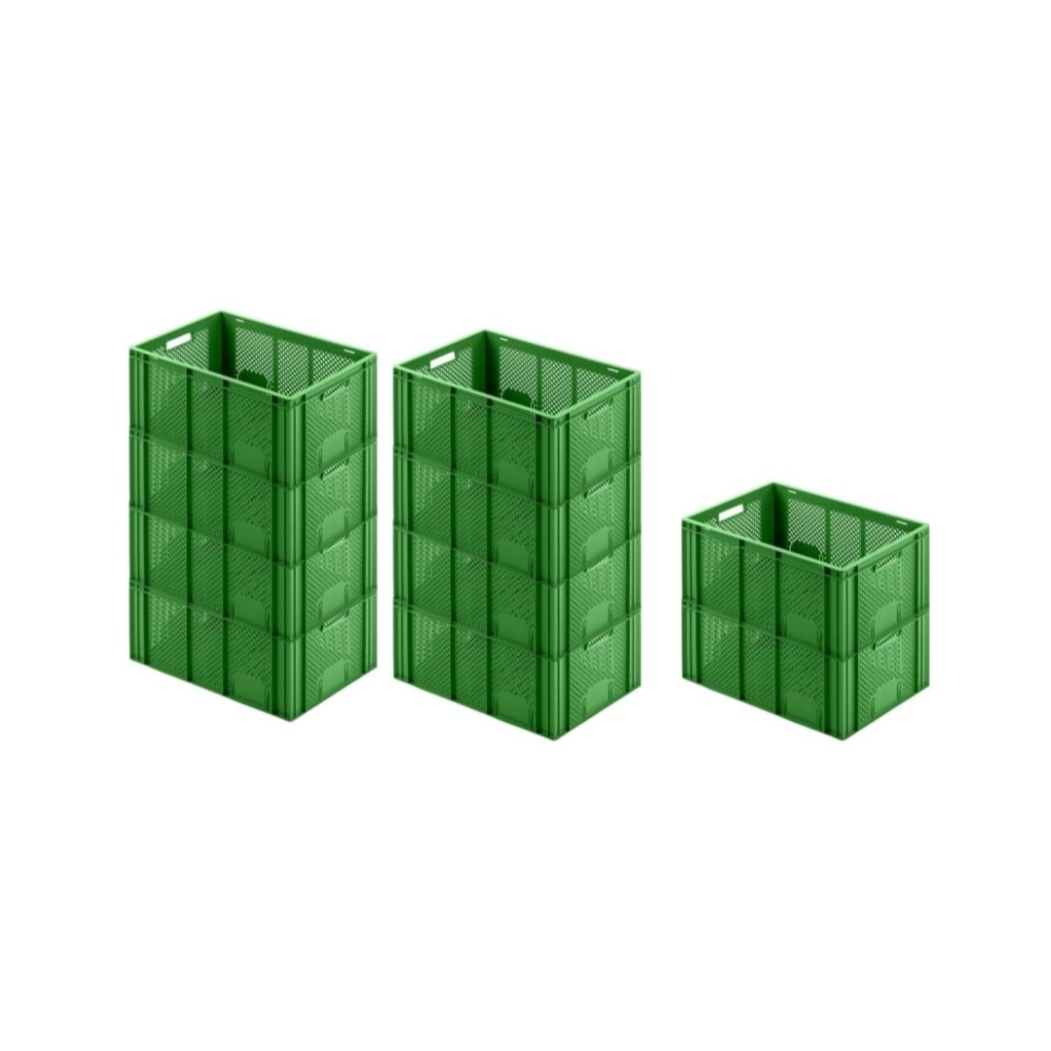 SparSet 10 x Eurobehälter Obst- und Gemüsekasten HxBxT 27,4 x 40 x 60 cm 54 Liter Grün Obst-Gemüsekiste Obstkorb Transportbox SparSet 10 x Eurobehälter Obst- und Gemüsekasten HxBxT 27,4 x 40 x 60 cm 54 Liter Grün Obst-Gemüsekiste Obstkorb Transportbox von PROREGAL