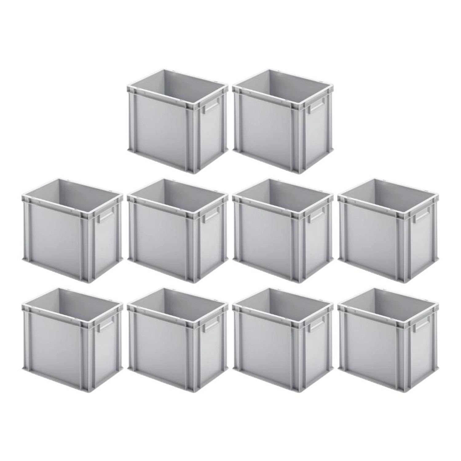 PROREGAL SparSet 10x Eurobehälter mit Geschlossenem Griff HxBxT 32 x 30 x 40 cm 29 Liter Grau Eurobox Transportbox PROREGAL SparSet 10x Eurobehälter mit Geschlossenem Griff HxBxT 32 x 30 x 40 cm 29 Liter Grau Eurobox Transportbox von PROREGAL