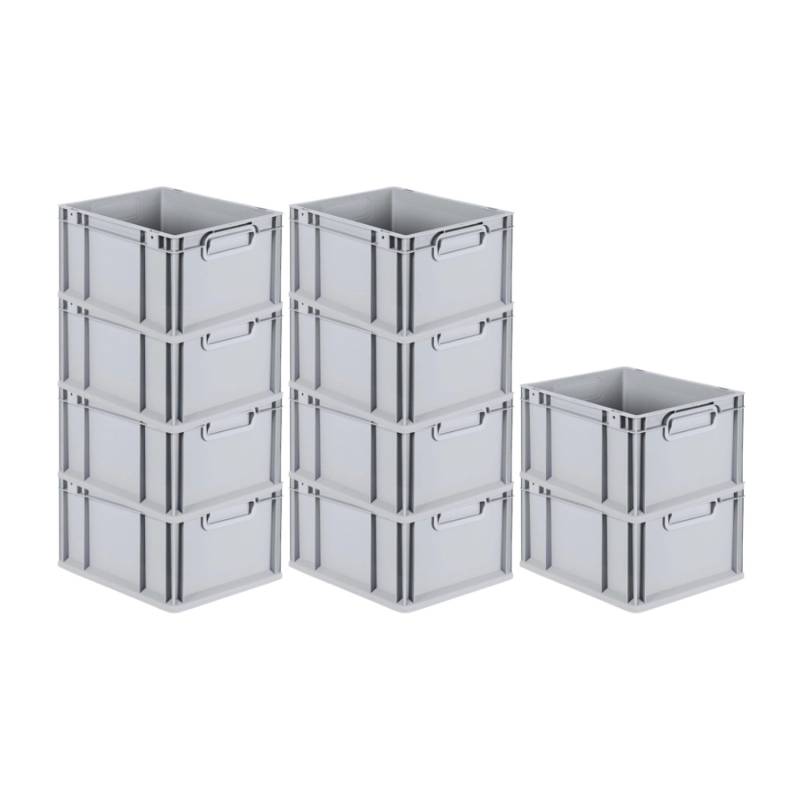 PROREGAL SparSet 10x Eurobox NextGen Grip HxBxT 22 x 30 x 40 cm 20 Liter von PROREGAL
