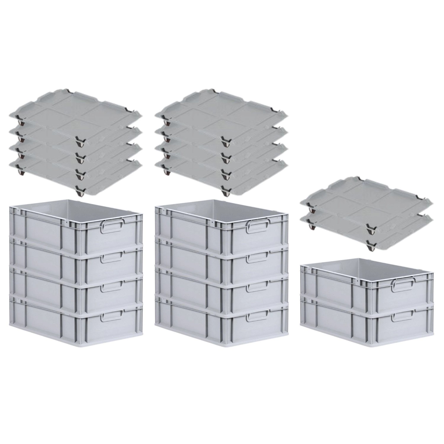 PROREGAL SparSet 10x Eurobox NextGen Grip mit Auflagedeckel mit 4 Schwarzen Schiebeschnappverschlüssen HxBxT 17 x 40 x 60 cm 34 Liter PROREGAL SparSet 10x Eurobox NextGen Grip mit Auflagedeckel mit 4 Schwarzen Schiebeschnappverschlüssen HxBxT 17 x 40 x 60 cm 34 Liter von PROREGAL