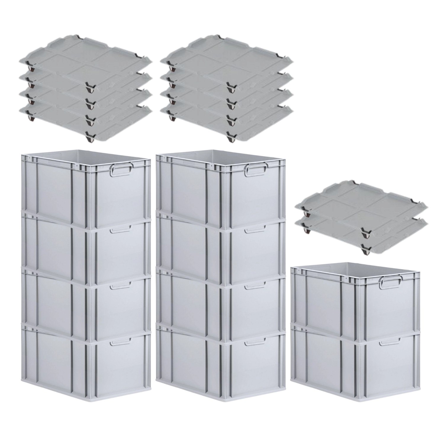 PROREGAL SparSet 10x Eurobox NextGen Grip mit Auflagedeckel mit 4 Schwarzen Schiebeschnappverschlüssen HxBxT 32 x 40 x 60 cm 65 Liter PROREGAL SparSet 10x Eurobox NextGen Grip mit Auflagedeckel mit 4 Schwarzen Schiebeschnappverschlüssen HxBxT 32 x 40 x 60 cm 65 Liter von PROREGAL