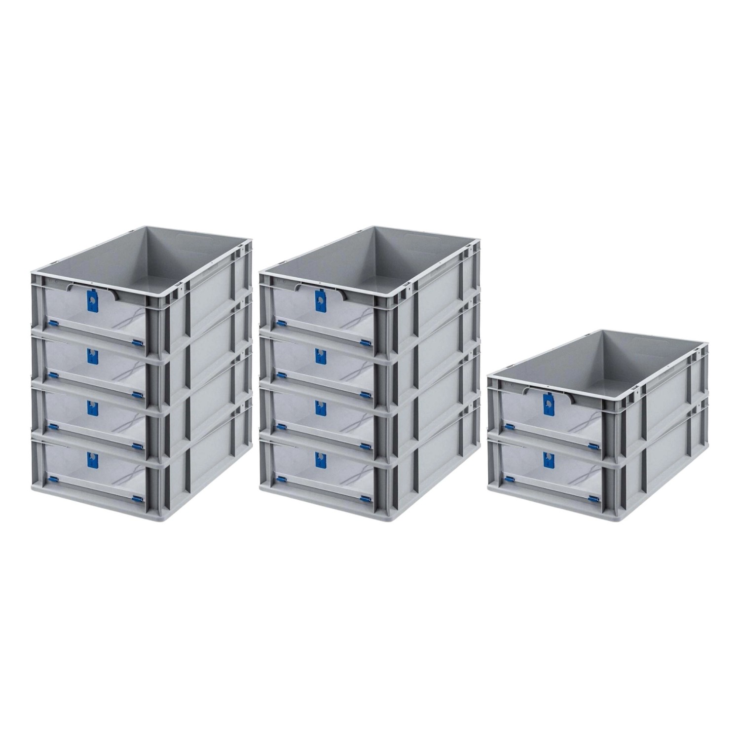 PROREGAL SparSet 10x Eurobox NextGen Insight Cover HxBxT 17 x 40 x 60 34 Liter Niedrig/Blau Eurobehälter Transportbox PROREGAL SparSet 10x Eurobox NextGen Insight Cover HxBxT 17 x 40 x 60 34 Liter Niedrig/Blau Eurobehälter Transportbox von PROREGAL