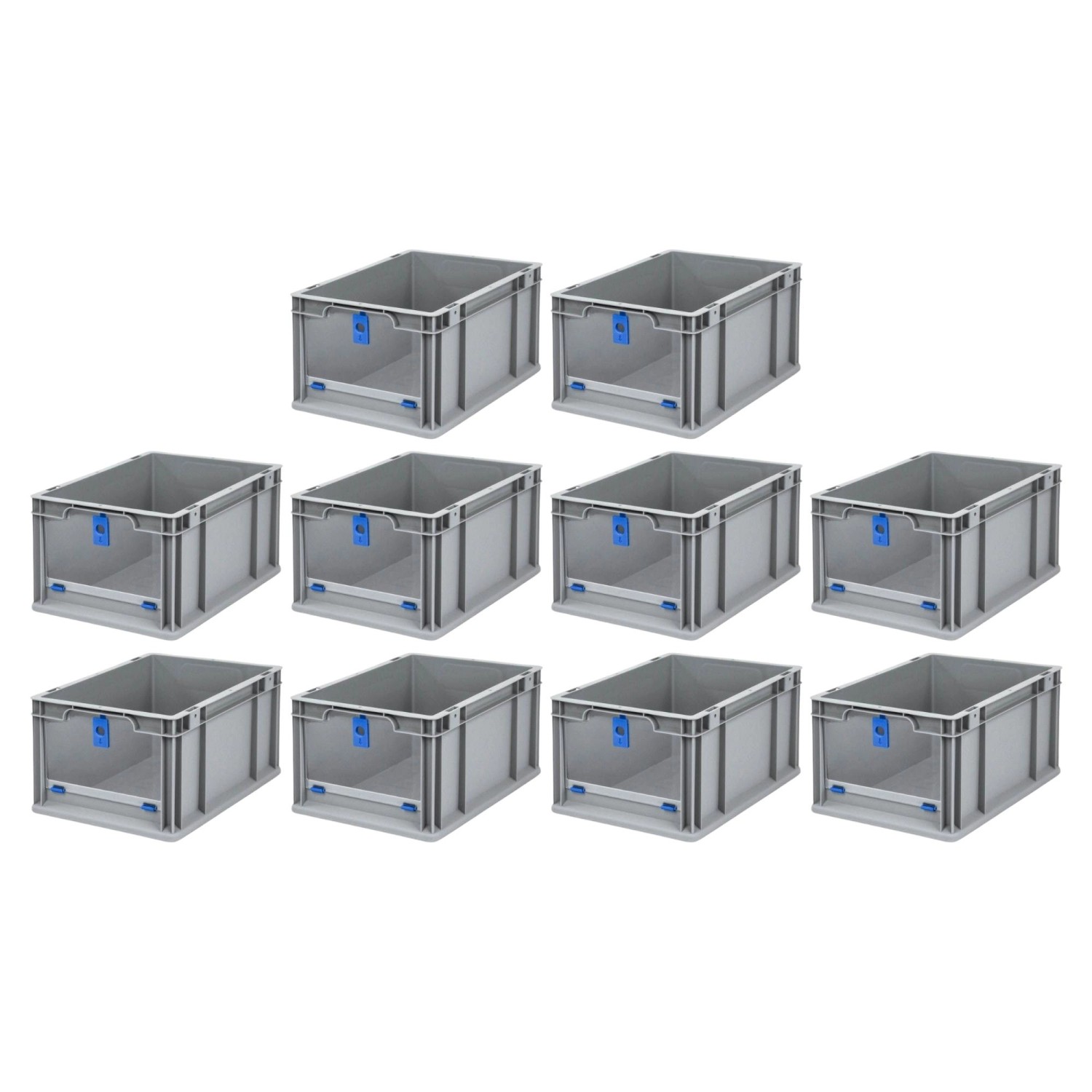 PROREGAL SparSet 10x Eurobox NextGen Insight Cover HxBxT 22 x 30 x 40 20 Liter Hoch/Blau Eurobehälter Transportbox PROREGAL SparSet 10x Eurobox NextGen Insight Cover HxBxT 22 x 30 x 40 20 Liter Hoch/Blau Eurobehälter Transportbox von PROREGAL