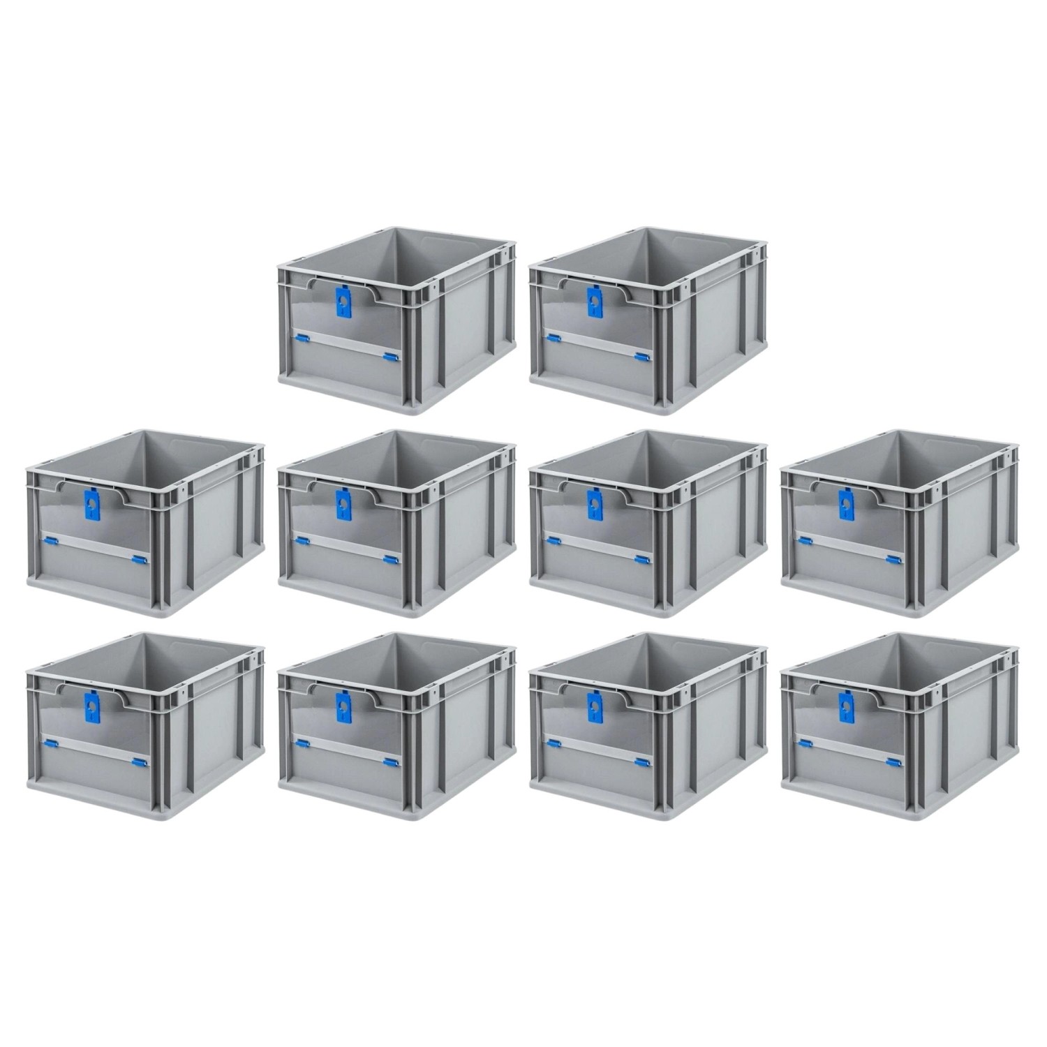 PROREGAL SparSet 10x Eurobox NextGen Insight Cover HxBxT 22 x 30 x 40 20 Liter Niedrig/Blau Eurobehälter Transportbox PROREGAL SparSet 10x Eurobox NextGen Insight Cover HxBxT 22 x 30 x 40 20 Liter Niedrig/Blau Eurobehälter Transportbox von PROREGAL