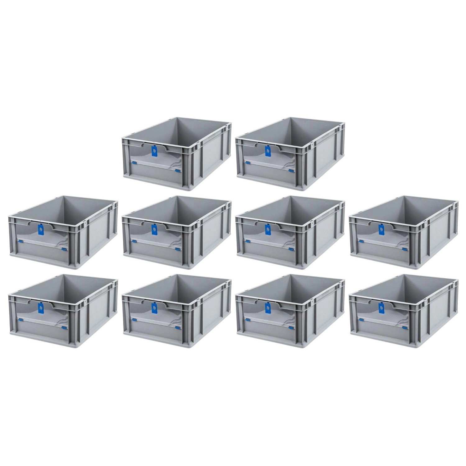 PROREGAL SparSet 10x Eurobox NextGen Insight Cover HxBxT 22 x 40 x 60 44 Liter Niedrig/Blau Eurobehälter Transportbox PROREGAL SparSet 10x Eurobox NextGen Insight Cover HxBxT 22 x 40 x 60 44 Liter Niedrig/Blau Eurobehälter Transportbox von PROREGAL