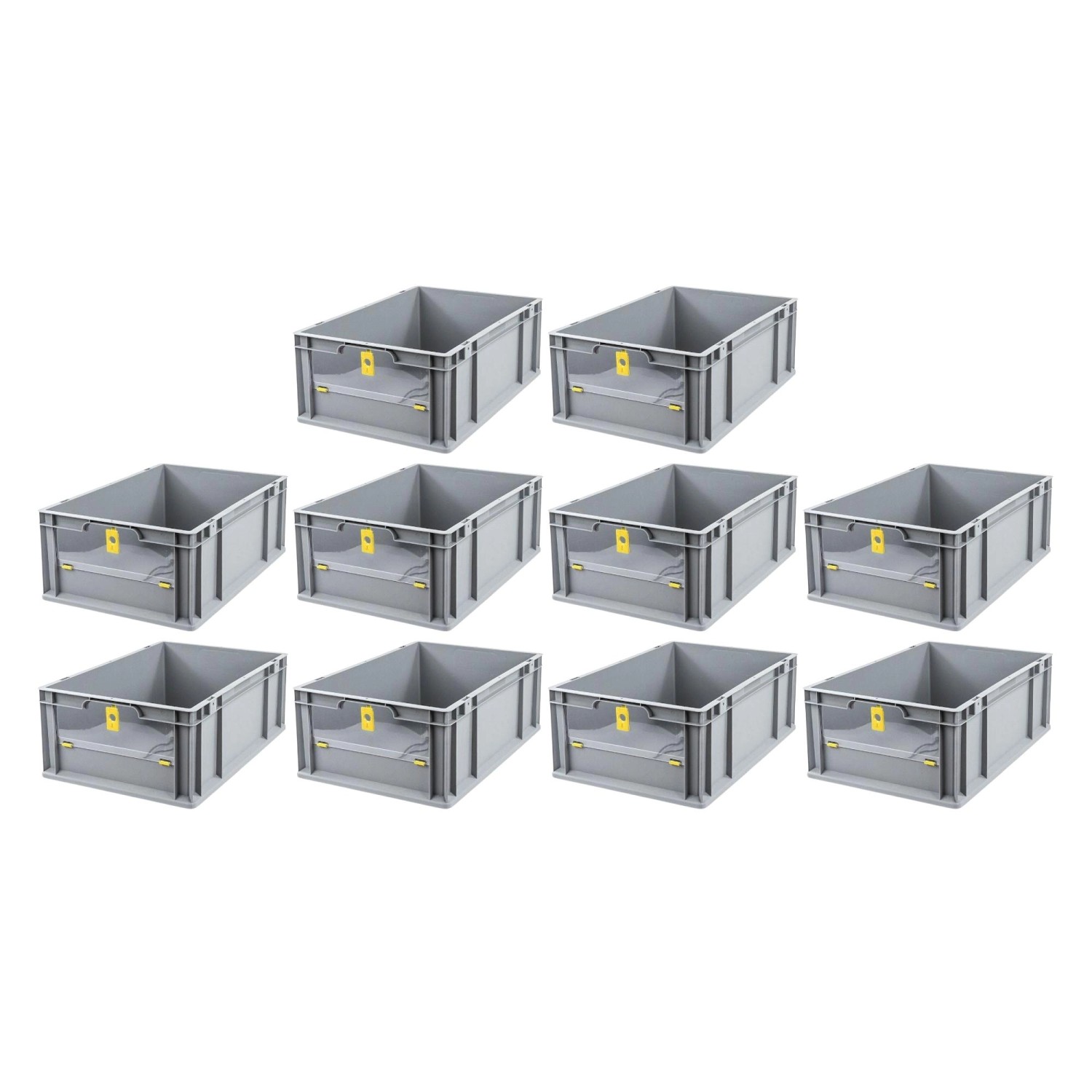 PROREGAL SparSet 10x Eurobox NextGen Insight Cover HxBxT 22 x 40 x 60 44 Liter Niedrig/Gelb Eurobehälter Transportbox PROREGAL SparSet 10x Eurobox NextGen Insight Cover HxBxT 22 x 40 x 60 44 Liter Niedrig/Gelb Eurobehälter Transportbox von PROREGAL