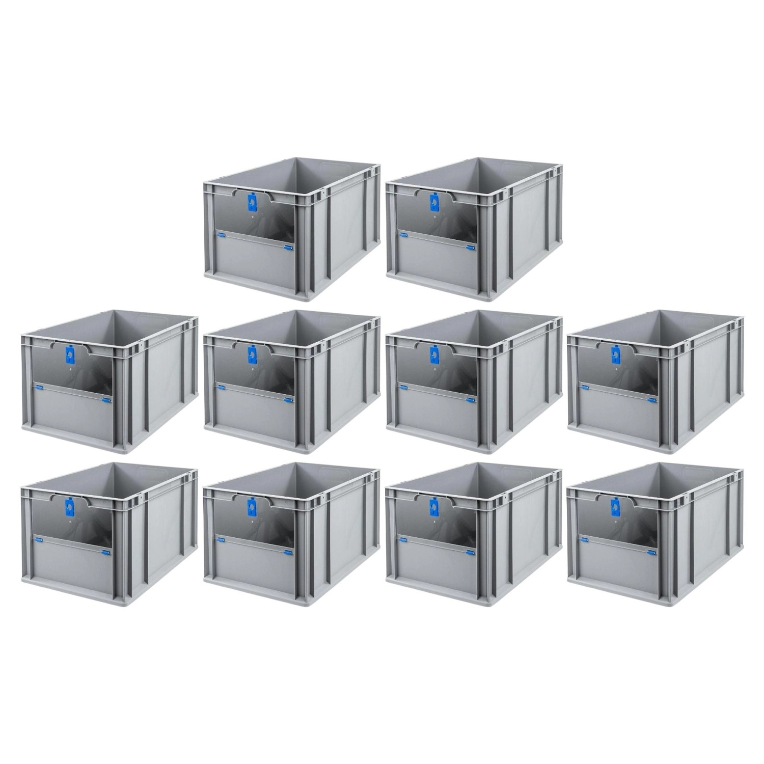 PROREGAL SparSet 10x Eurobox NextGen Insight Cover HxBxT 32 x 40 x 60 65 Liter Hoch/Blau Eurobehälter Transportbox PROREGAL SparSet 10x Eurobox NextGen Insight Cover HxBxT 32 x 40 x 60 65 Liter Hoch/Blau Eurobehälter Transportbox von PROREGAL
