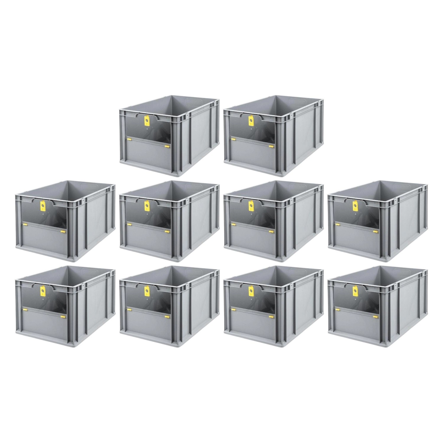 PROREGAL SparSet 10x Eurobox NextGen Insight Cover HxBxT 32 x 40 x 60 65 Liter Hoch/Gelb Eurobehälter Transportbox PROREGAL SparSet 10x Eurobox NextGen Insight Cover HxBxT 32 x 40 x 60 65 Liter Hoch/Gelb Eurobehälter Transportbox von PROREGAL