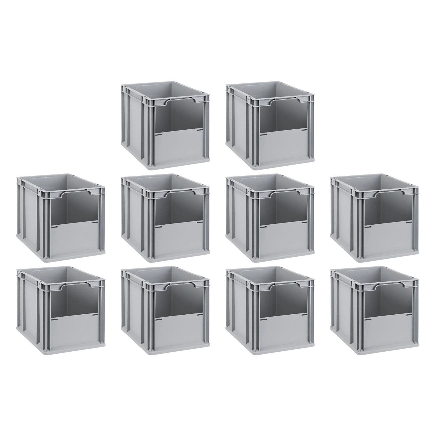 PROREGAL SparSet 10x Eurobox NextGen Insight HxBxT 32 x 30 x 40 cm 30 Liter Front Offen Eurobehälter Transportbox PROREGAL SparSet 10x Eurobox NextGen Insight HxBxT 32 x 30 x 40 cm 30 Liter Front Offen Eurobehälter Transportbox von PROREGAL
