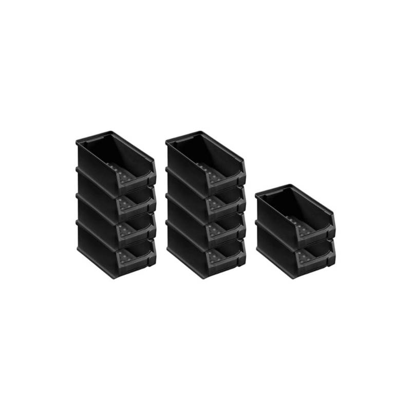 PROREGAL SparSet 10x Leitfähige Sichtlagerbox 2,0 HxBxT 7,5 x 10 x 17,5 cm 0,8 Liter ESD Sichtlagerbehälter von PROREGAL
