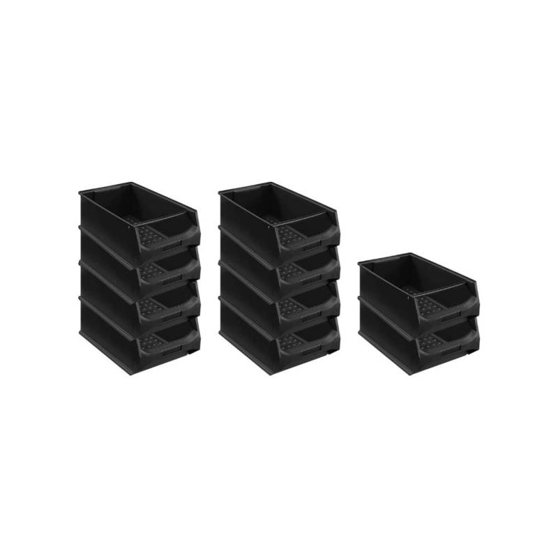 PROREGAL SparSet 10x Leitfähige Sichtlagerbox 5,1 mit Griffstange HxBxT 20 x 30 x 50 cm 21,8 Liter ESD Sichtlagerbehälter von PROREGAL