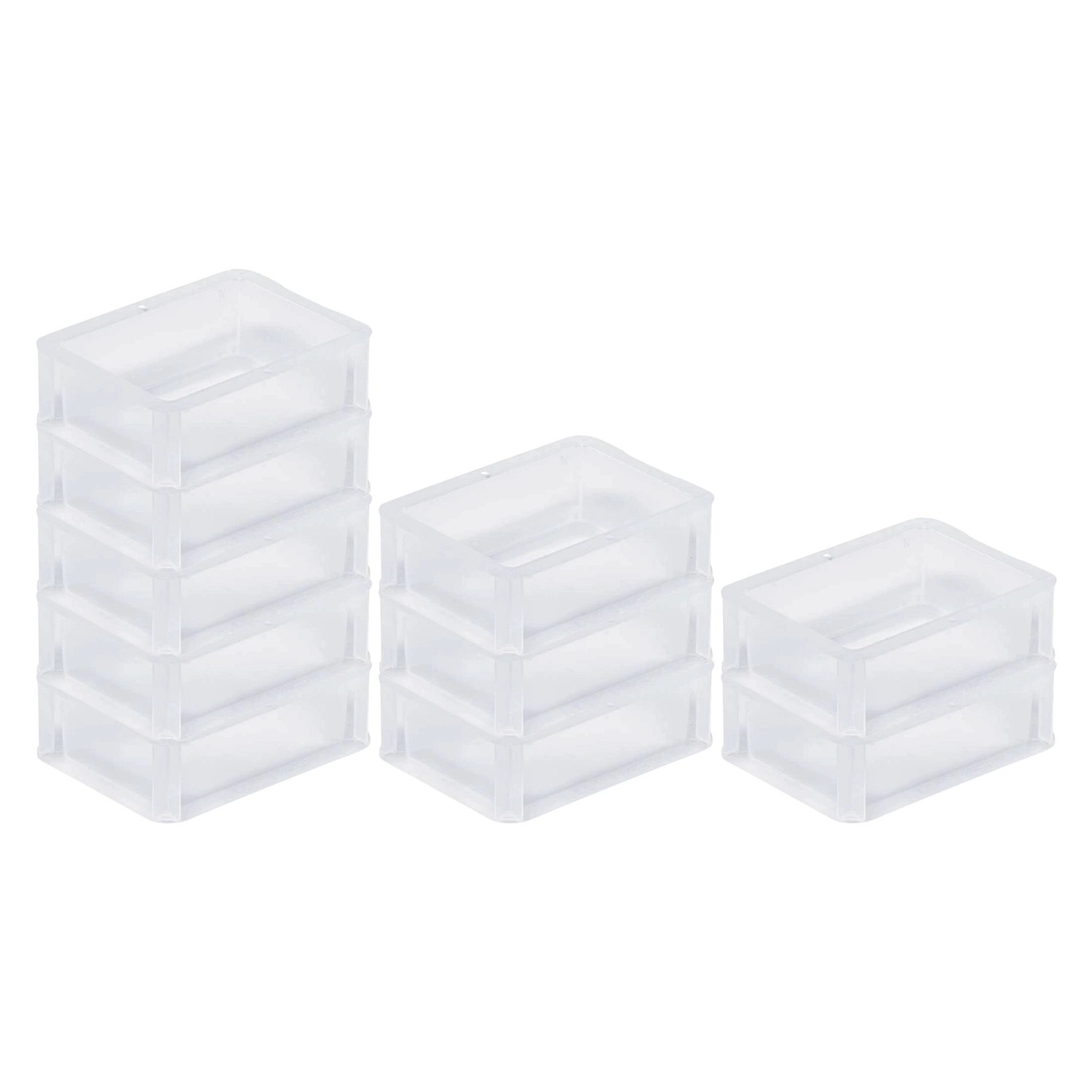 SparSet 10 x Transparenter Eurobehälter BasicLine Mit Geschlossenem Griff HxBxT 7 x 15 x 20 cm 1,3 Liter Eurobox Transportbox SparSet 10 x Transparenter Eurobehälter BasicLine Mit Geschlossenem Griff HxBxT 7 x 15 x 20 cm 1,3 Liter Eurobox Transportbox von PROREGAL