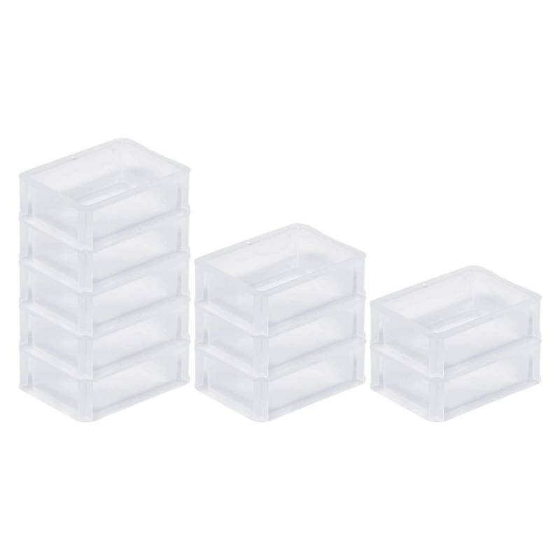 SparSet 10 x Transparenter Eurobehälter BasicLine Mit Geschlossenem Griff HxBxT 7 x 15 x 20 cm 1,3 Liter Eurobox Transportbox von PROREGAL