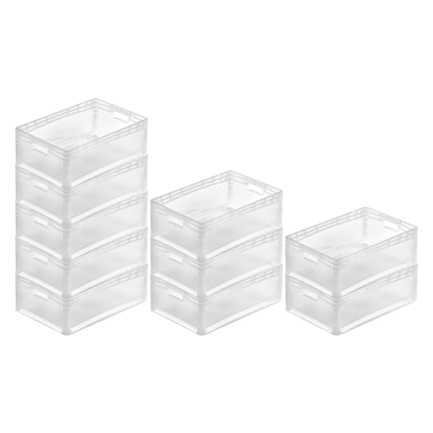 PROREGAL SparSet 10x Transparenter Eurobehälter LightLine mit Offenem Griff HxBxT22 x 40 x 60 cm 46 Liter Eurobox Transportbox PROREGAL SparSet 10x Transparenter Eurobehälter LightLine mit Offenem Griff HxBxT22 x 40 x 60 cm 46 Liter Eurobox Transportbox von PROREGAL
