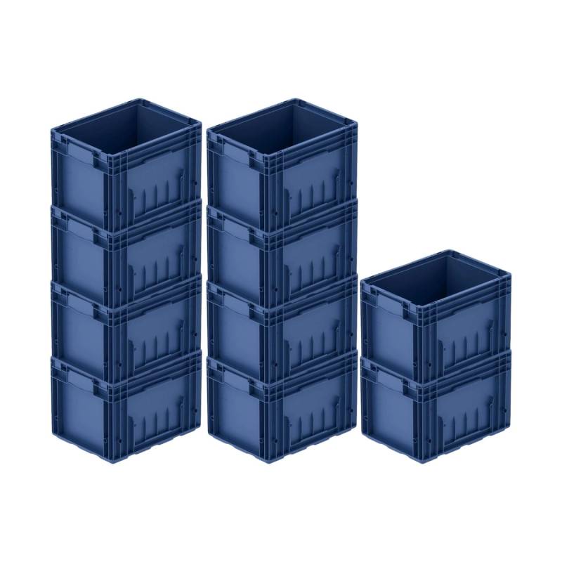 PROREGAL SparSet 10x VDA KLT Kleinladungsträger mit Verbundboden HxBxT 28 x 30 x 40 cm 22 Liter KLT Transportbox von PROREGAL