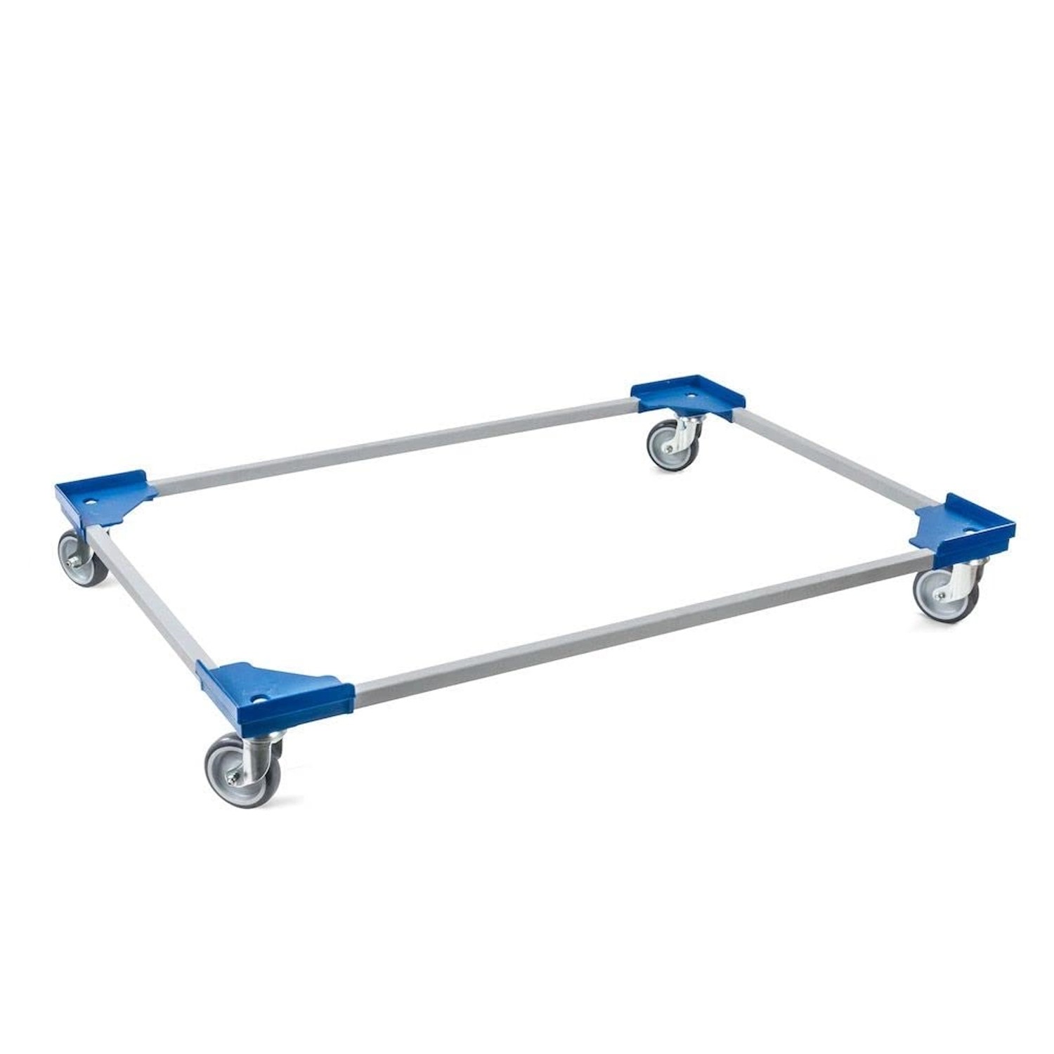PROREGAL SparSet 12x Profi-Flex Transportroller für Euroboxen 120 x 80 cm mit Gummiräder Blau 4 Lenkrollen Traglast 300 kg von PROREGAL
