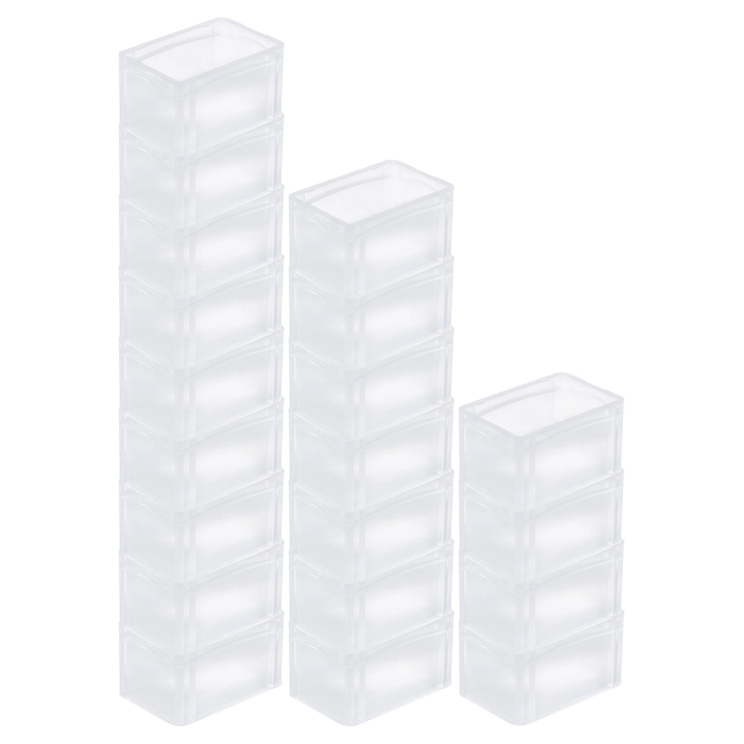 SparSet 20 x Transparenter Eurobehälter BasicLine Mit Geschlossenem Griff HxBxT 17 x 20 x 30 cm 7,2 Liter Eurobox Transportbox SparSet 20 x Transparenter Eurobehälter BasicLine Mit Geschlossenem Griff HxBxT 17 x 20 x 30 cm 7,2 Liter Eurobox Transportbox von PROREGAL