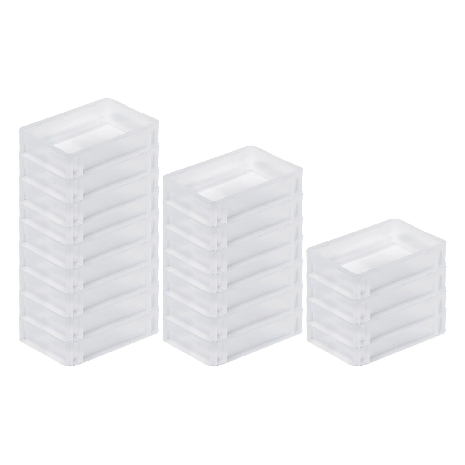 SparSet 20 x Transparenter Eurobehälter BasicLine Mit Geschlossenem Griff HxBxT 7 x 20 x 30 cm 2,9 Liter Eurobox Transportbox SparSet 20 x Transparenter Eurobehälter BasicLine Mit Geschlossenem Griff HxBxT 7 x 20 x 30 cm 2,9 Liter Eurobox Transportbox von PROREGAL
