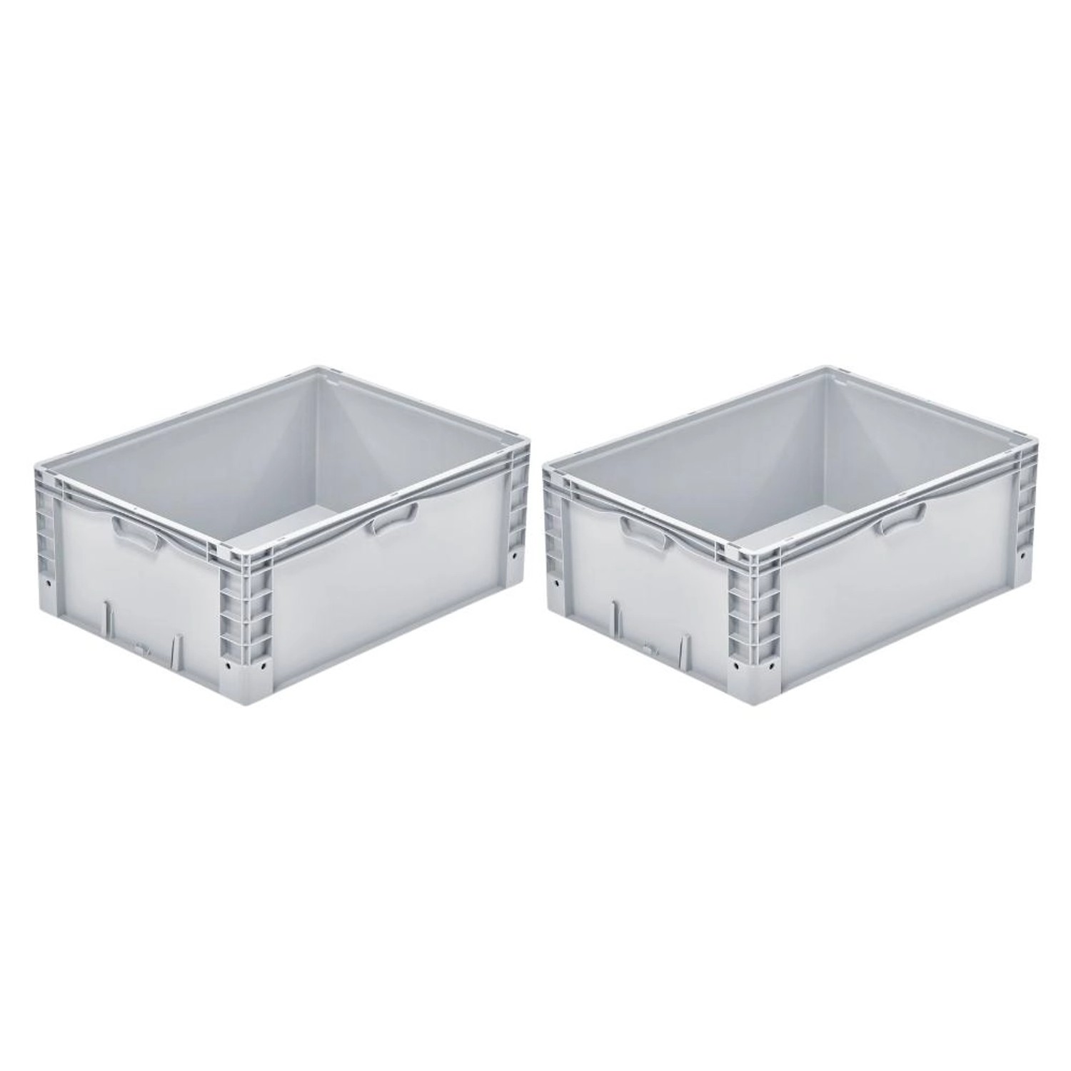 PROREGAL SparSet 2x Euro-Norm Großbehälter HxBxT 32 x 60 x 80 cm 133 Liter Glatter Boden Grau Eurobehälter Transportbox PROREGAL SparSet 2x Euro-Norm Großbehälter HxBxT 32 x 60 x 80 cm 133 Liter Glatter Boden Grau Eurobehälter Transportbox von PROREGAL